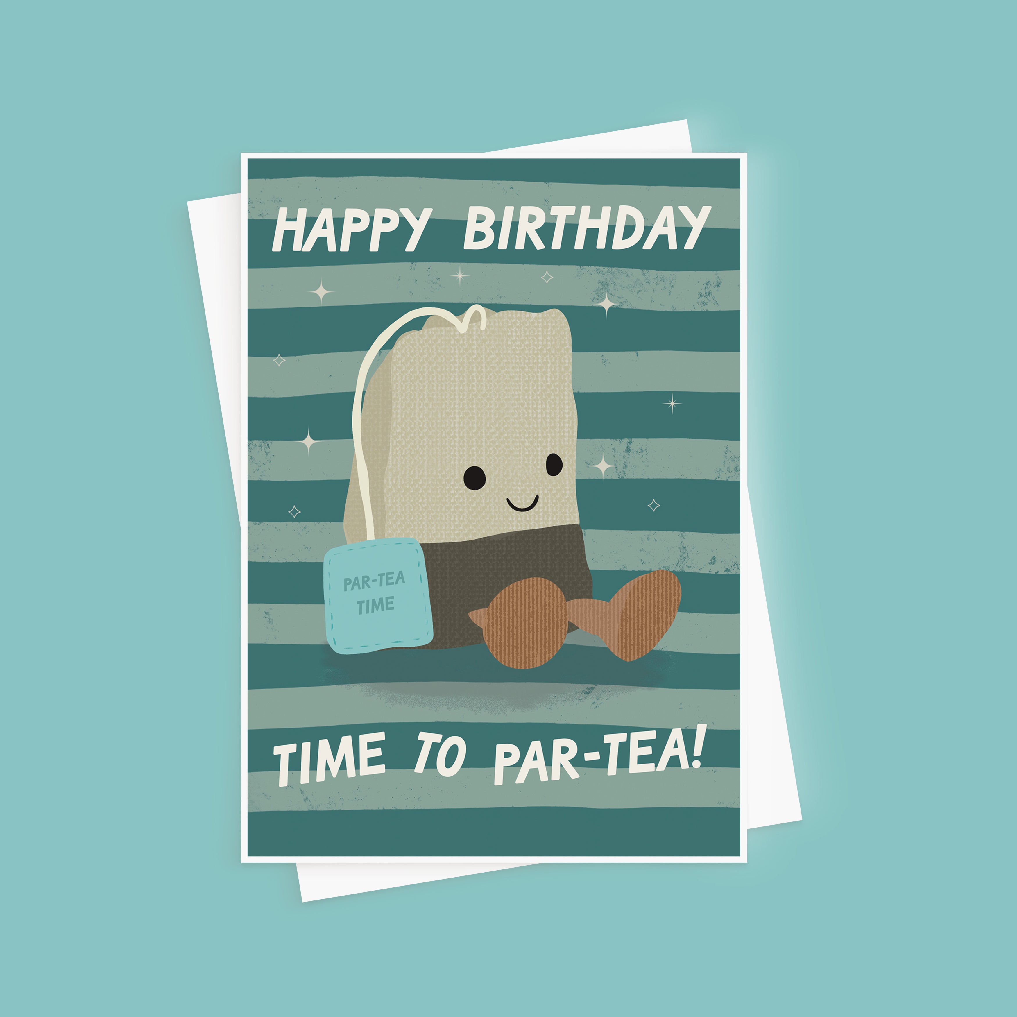 Cute Jellycat Tea Bag Birthday Card