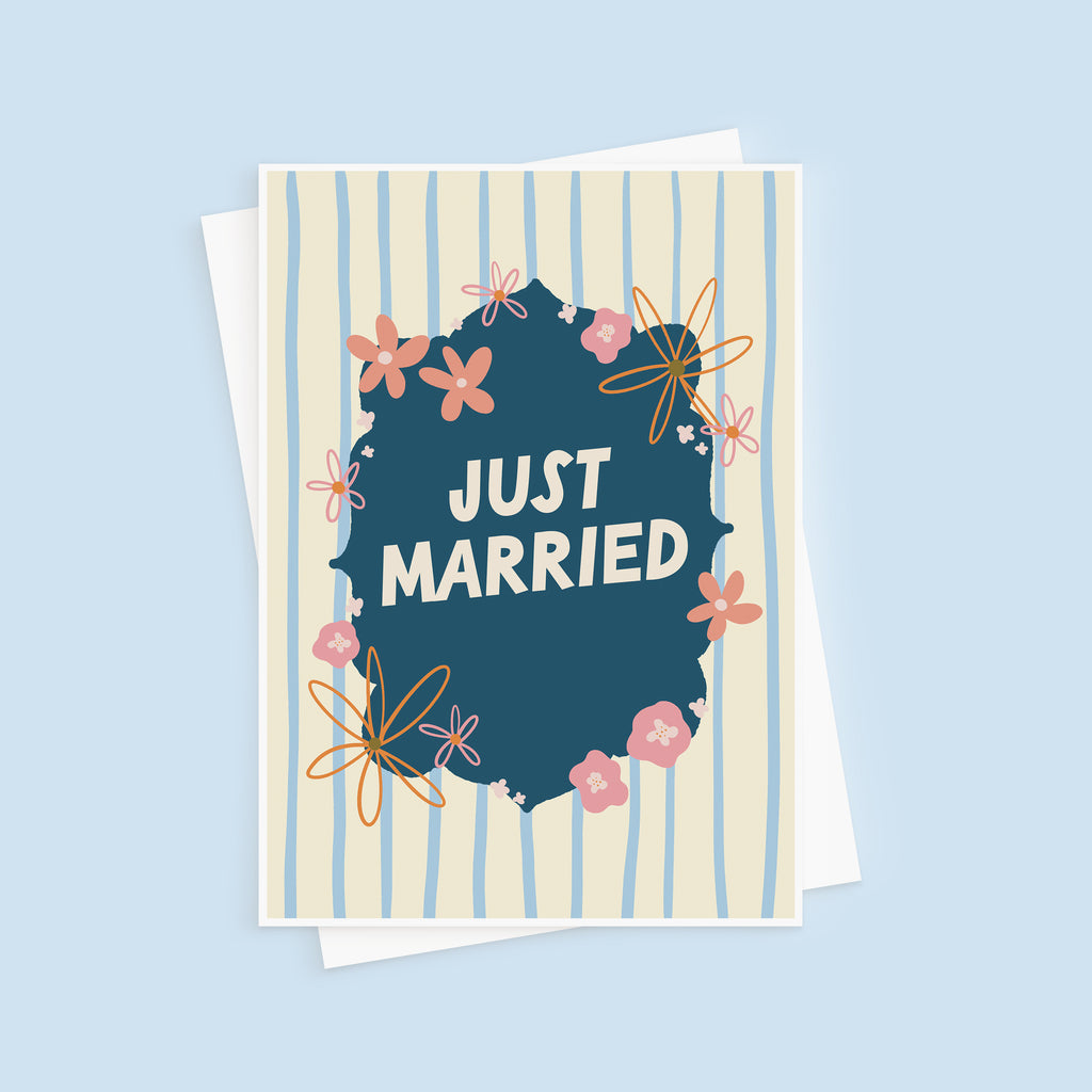 Just Married Wedding Day Card