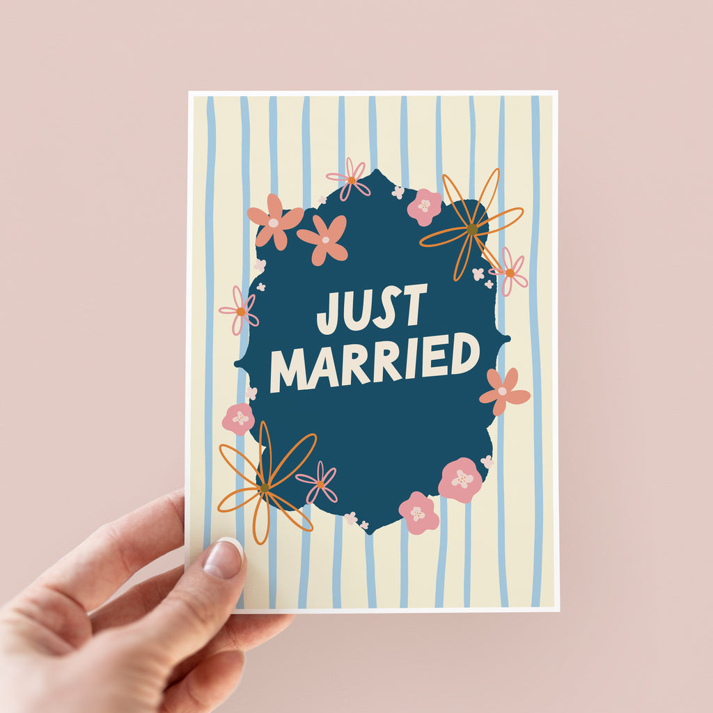 Just Married Wedding Day Card