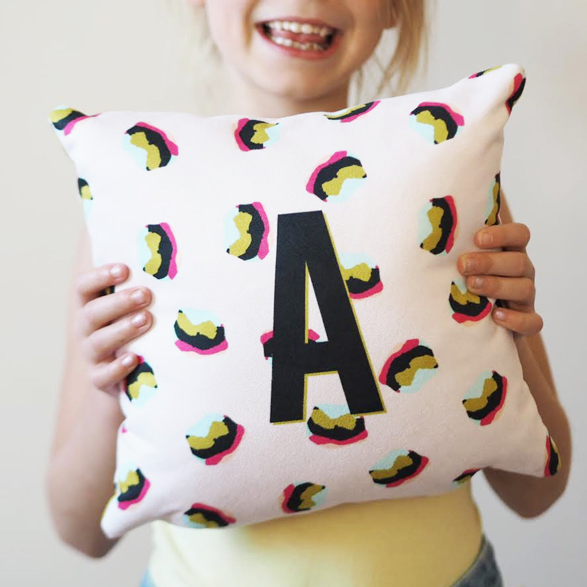 Mini Leopard Print Initial Cushion