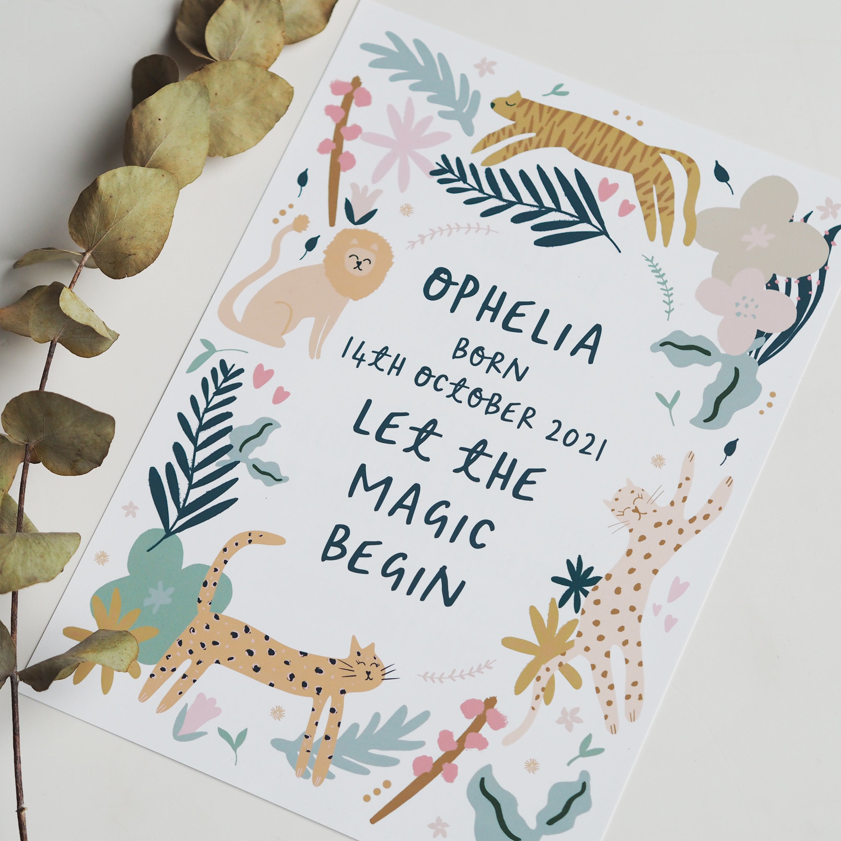 Let The Magic Begin Personalised New Baby Print
