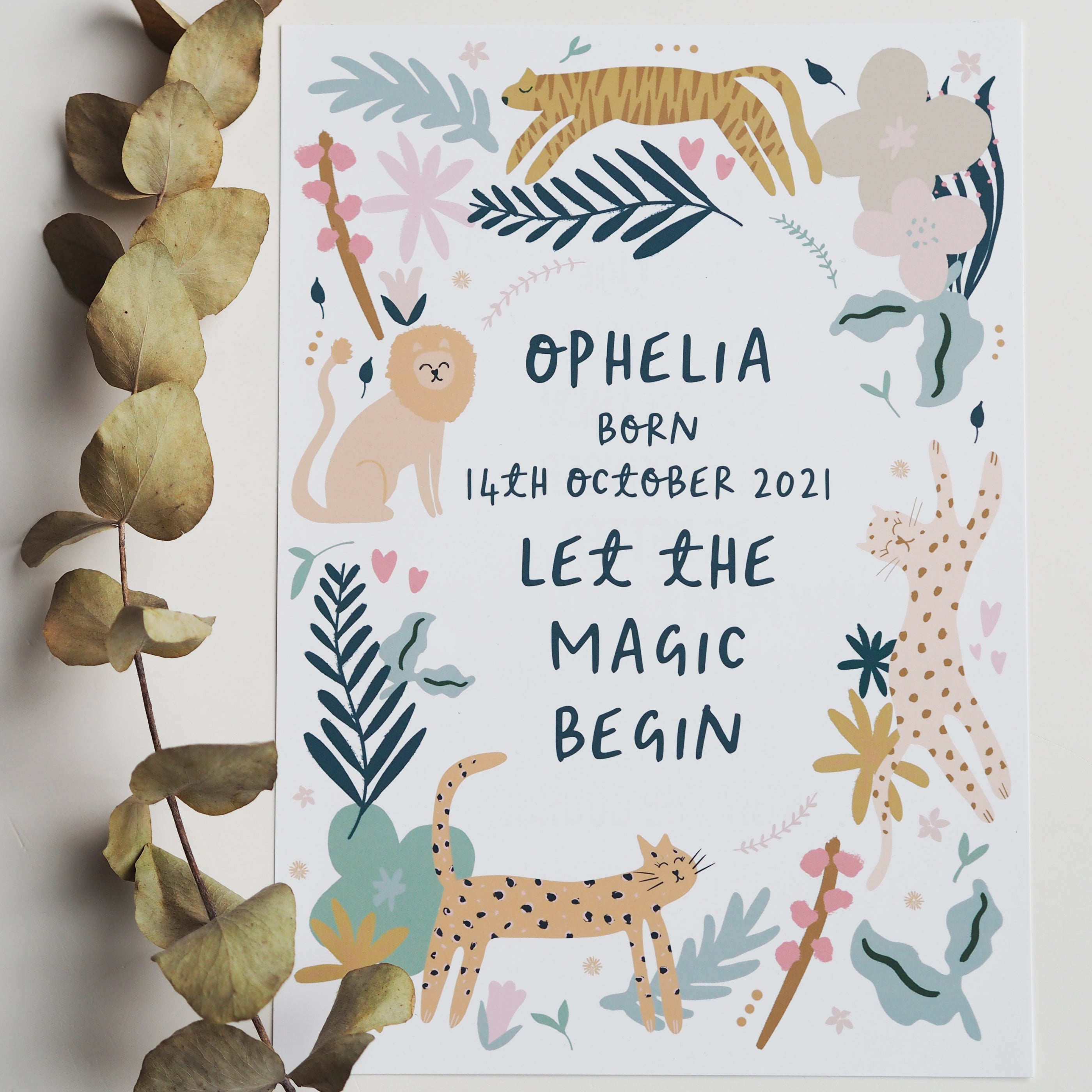 Let The Magic Begin Personalised New Baby Print