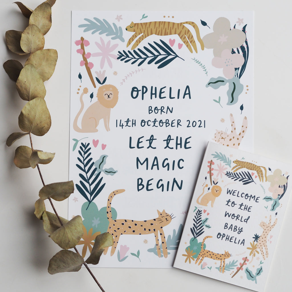 Let The Magic Begin Personalised New Baby Print