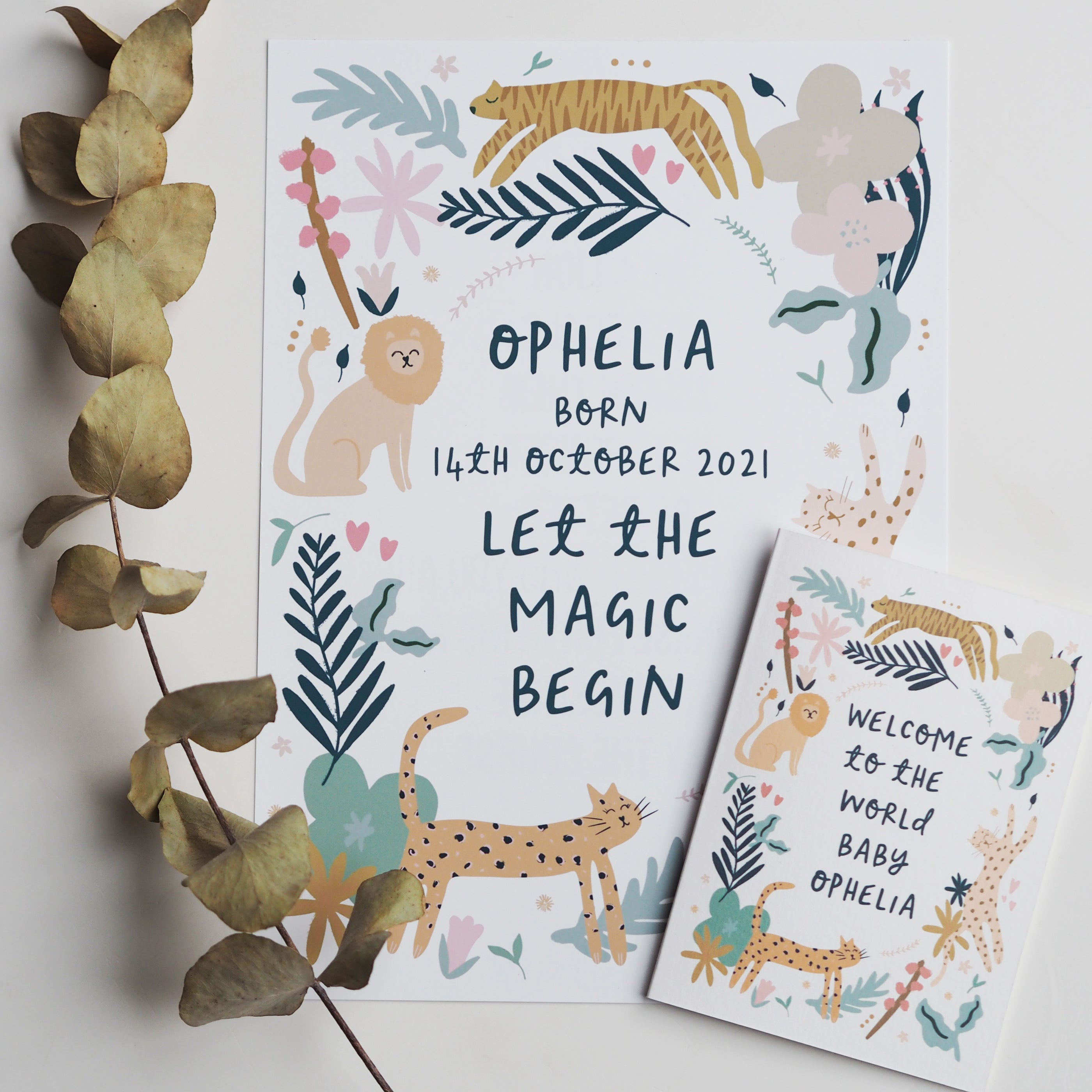 Let The Magic Begin Personalised New Baby Print