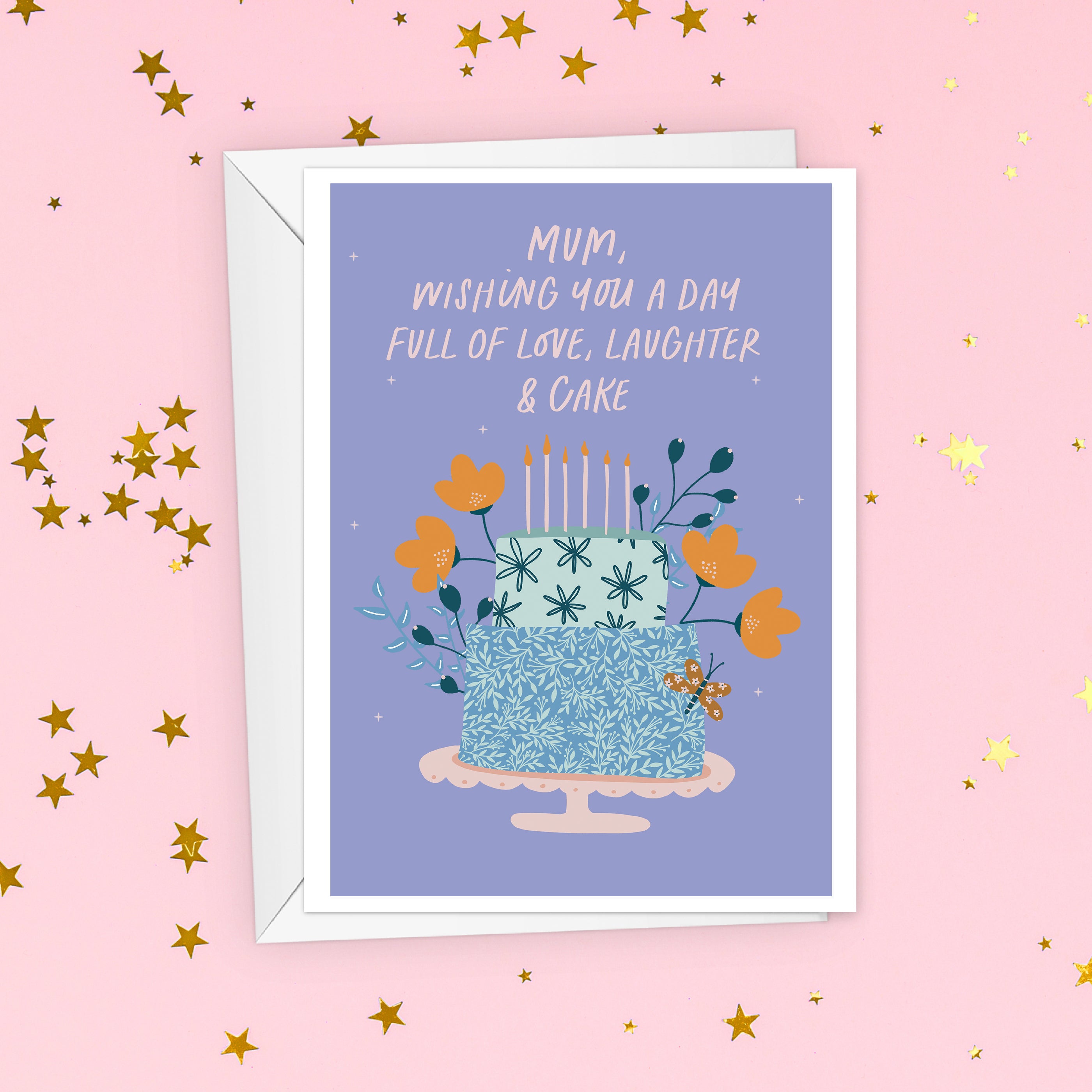 Love, Laughter & Cake Birthday Card For Mum