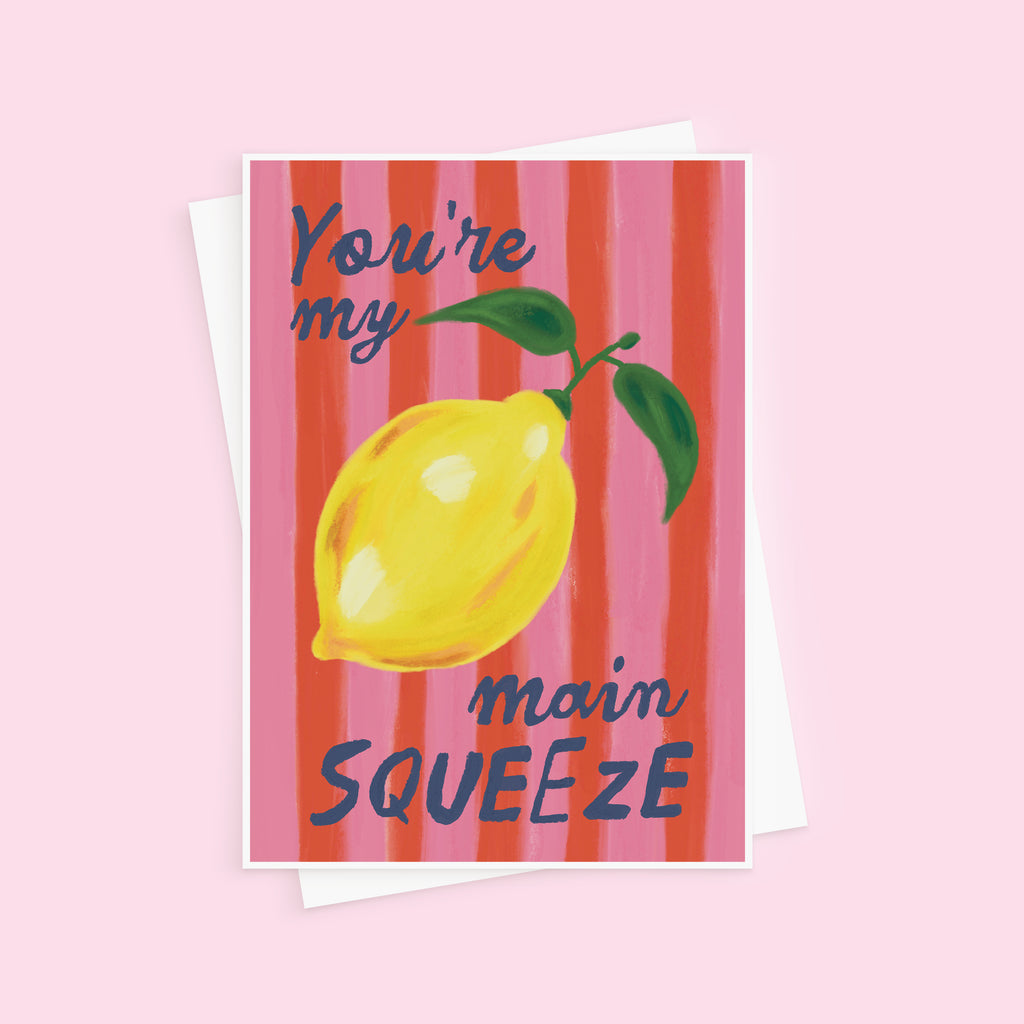 Main squeeze Lemon Valentine's Day CArd