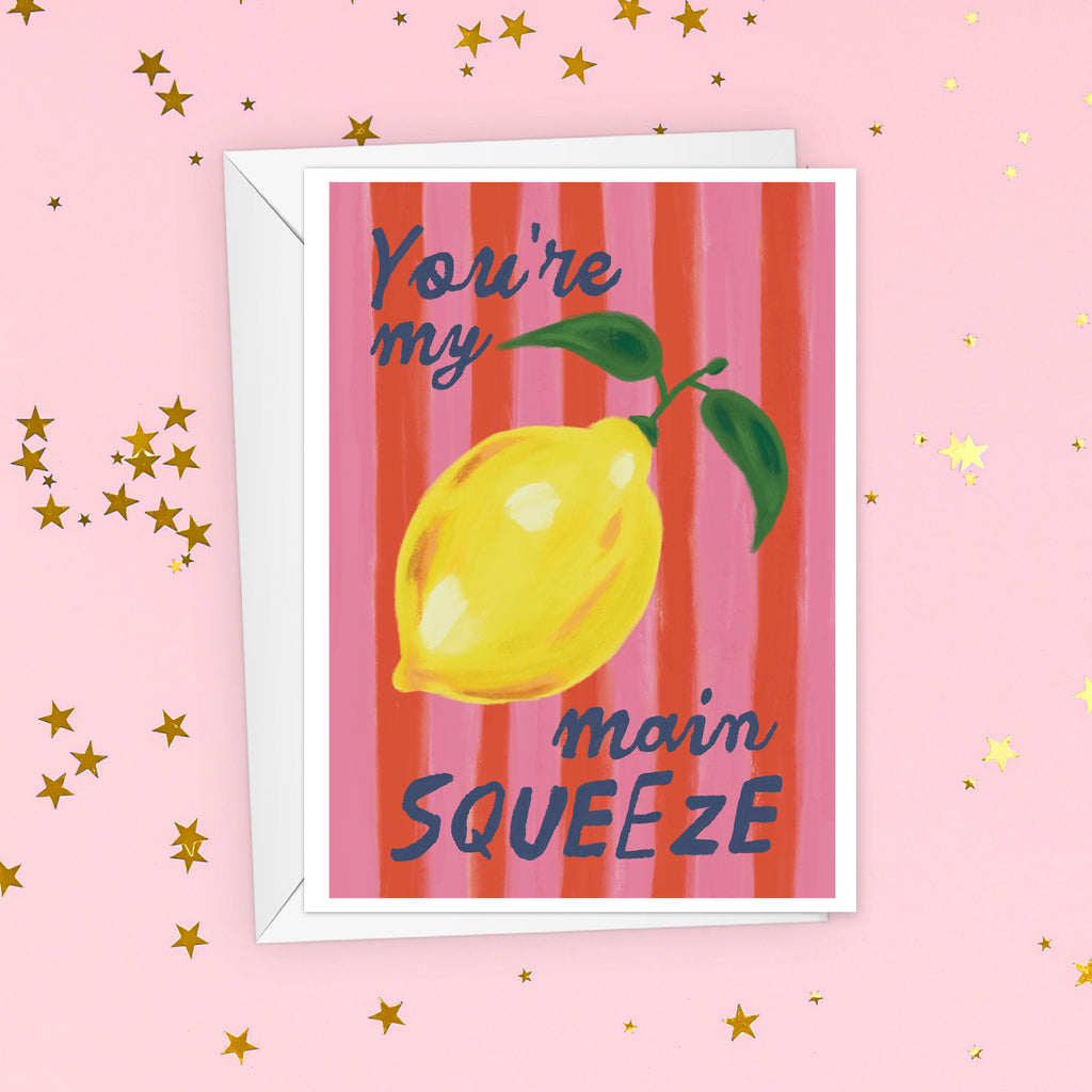Main squeeze Lemon Valentine's Day CArd