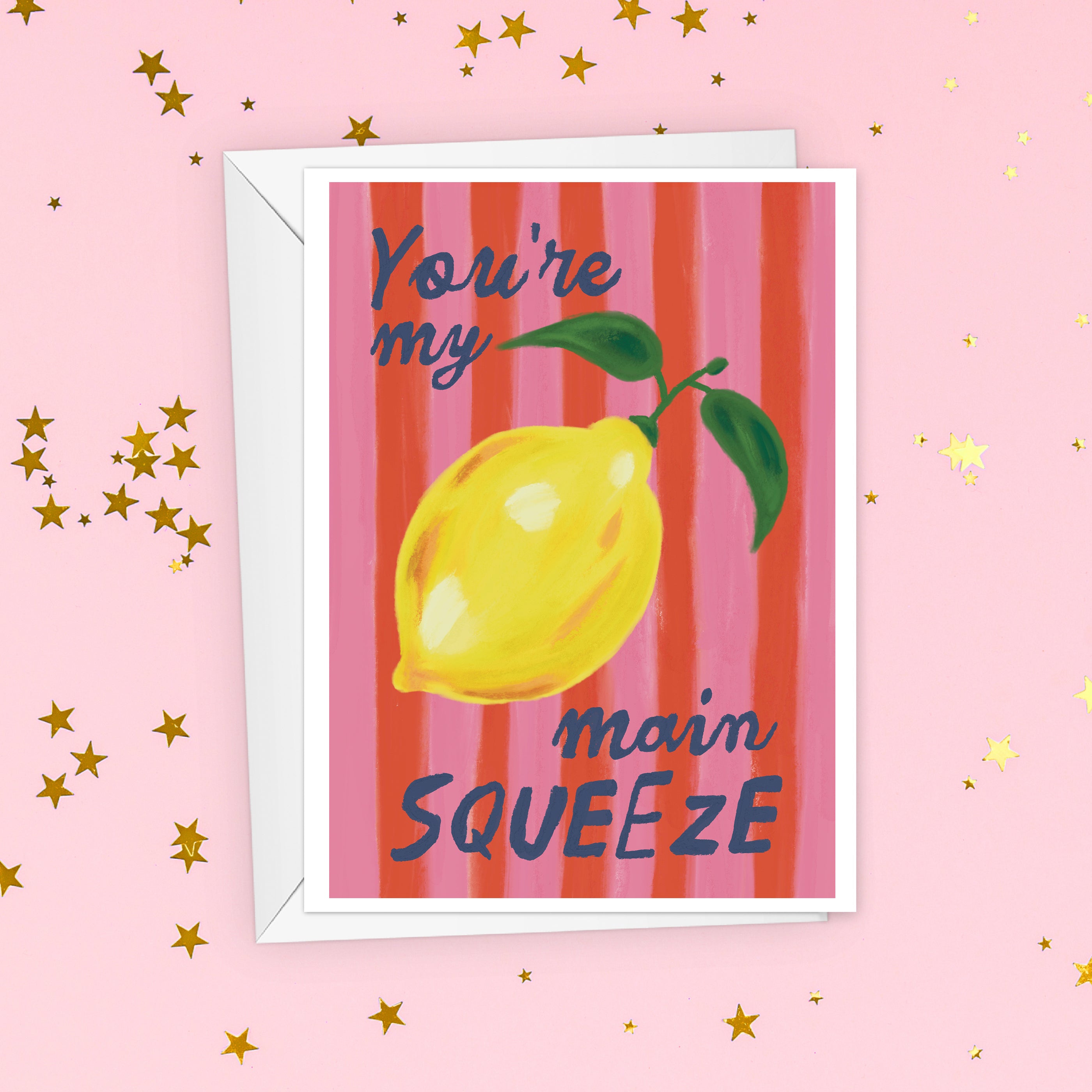 Main squeeze Lemon Valentine's Day CArd