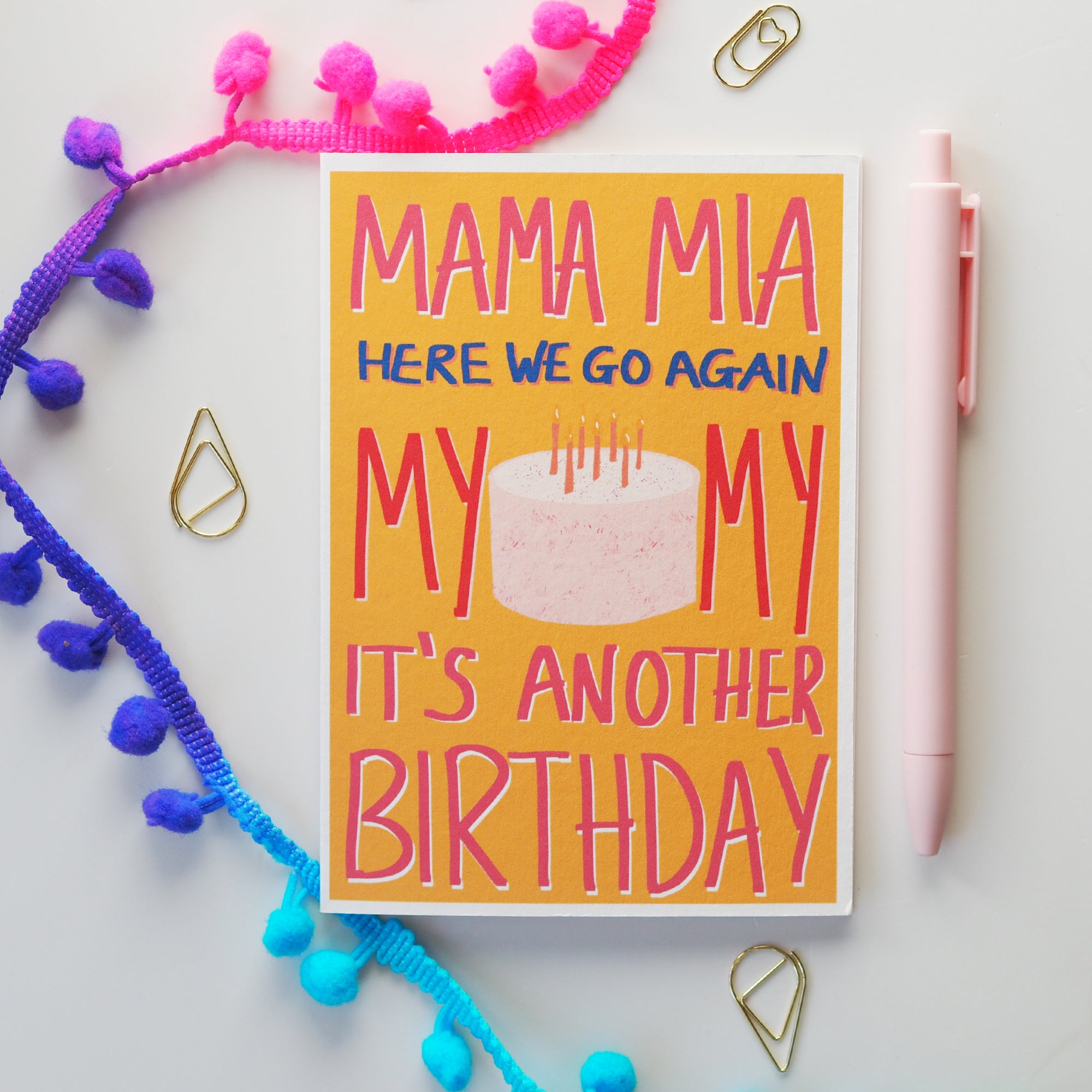 Mama Mia Birthday Card
