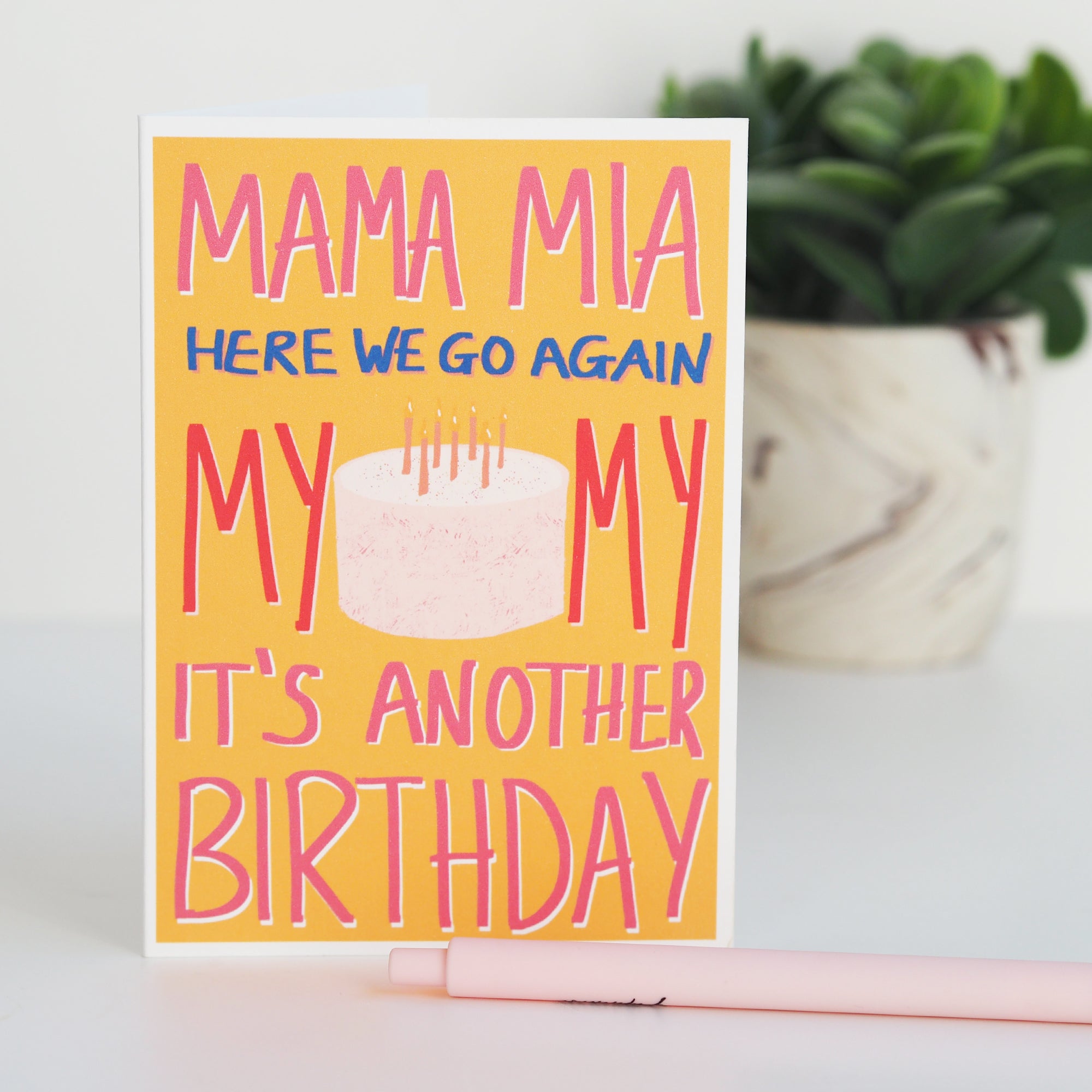 Mama Mia Birthday Card