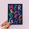 Merry & Bright Colourful Christmas Card