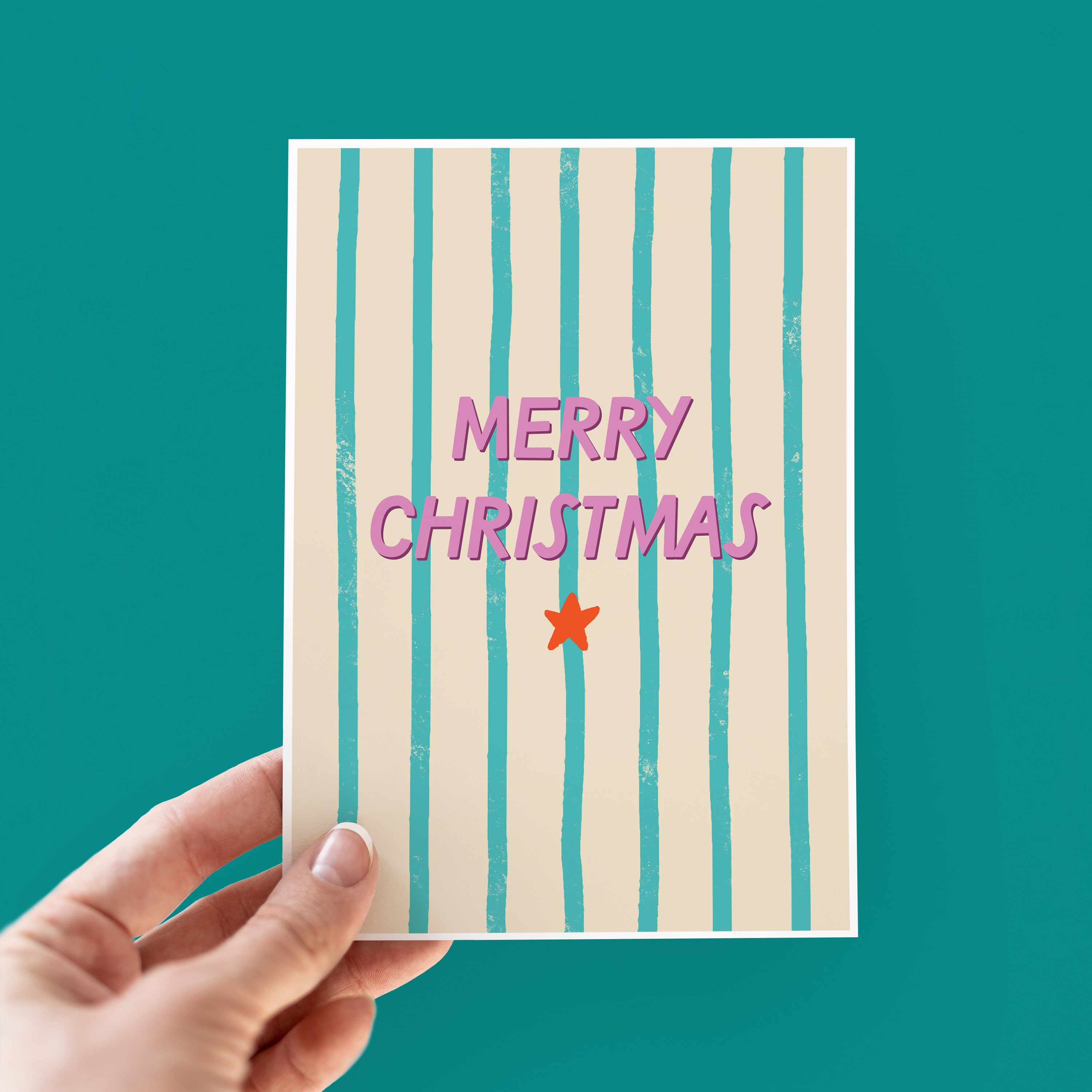 Modern Stripes Christmas Card Pack
