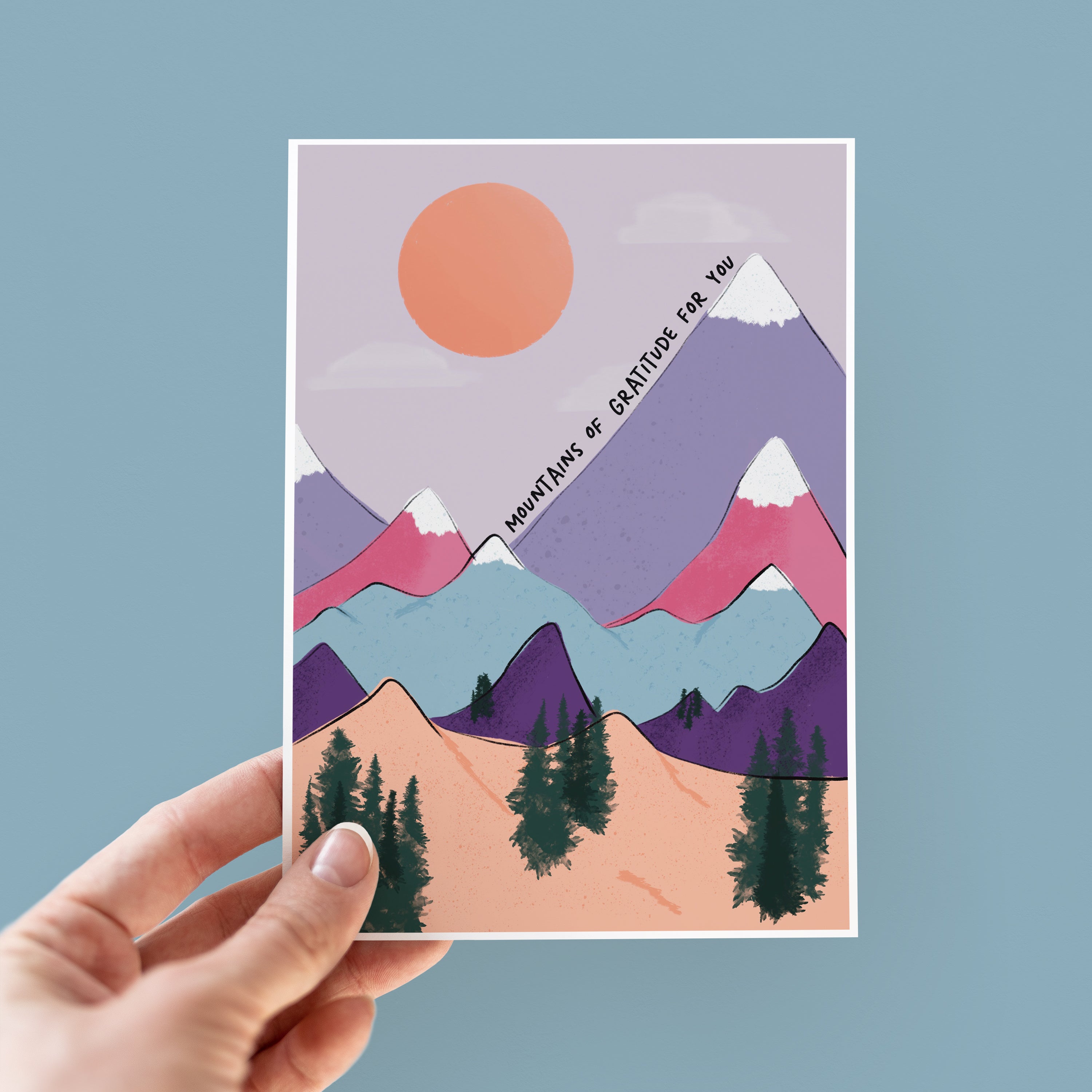 Mountains Of Gratitude Thank You Card