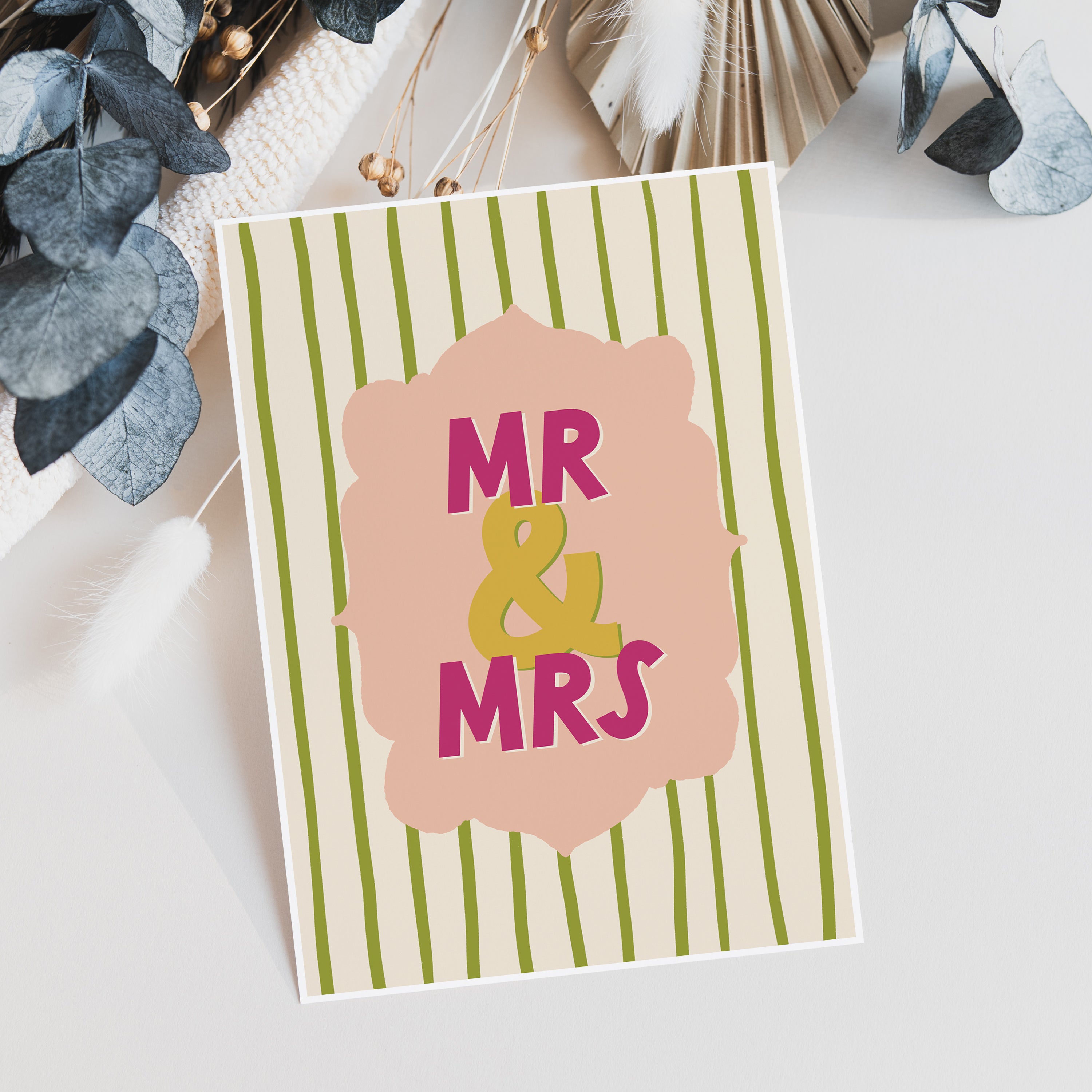 Mr and Mrs Wedding Day Congratulations Card