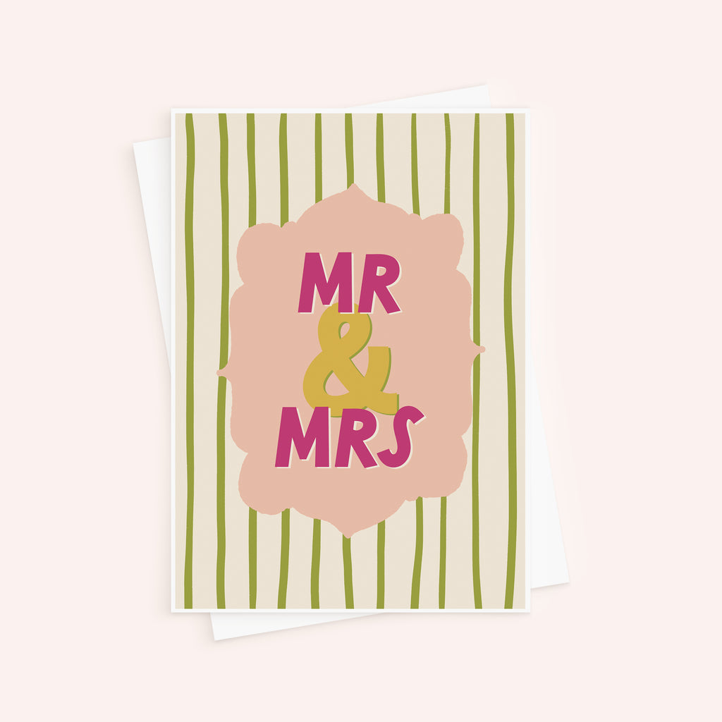 Mr and Mrs Wedding Day Congratulations Card