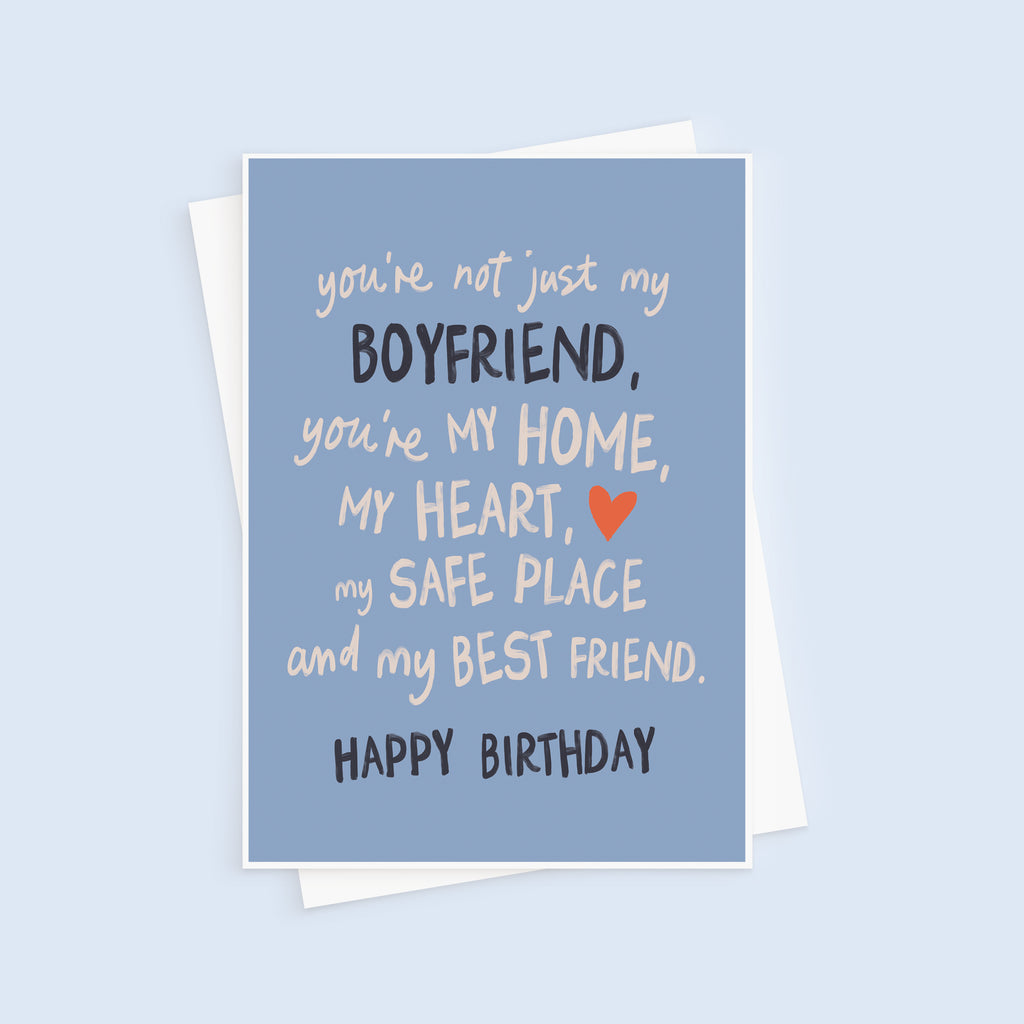 Not Just My Boyfriend Sentimental Birthday Card