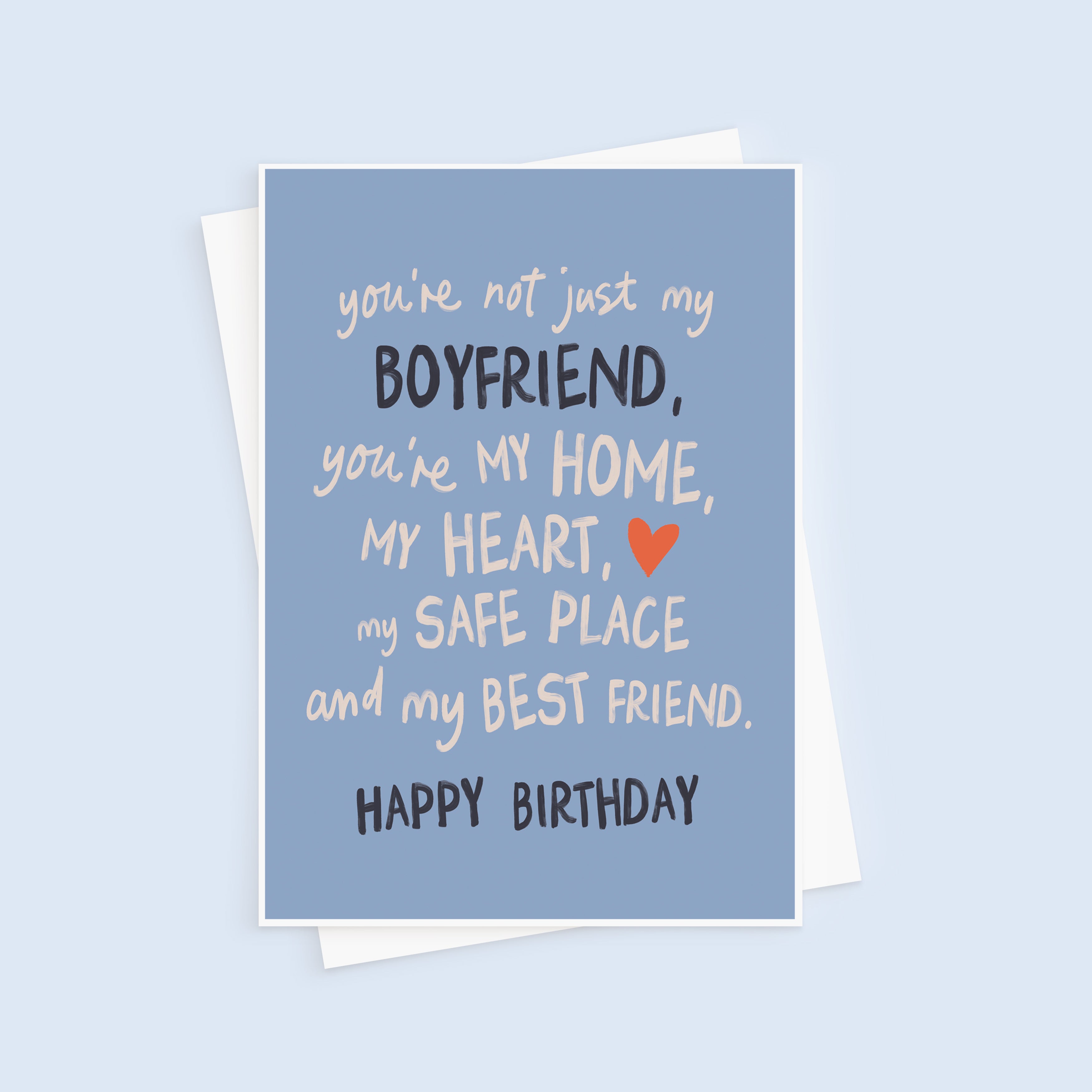 Not Just My Boyfriend Sentimental Birthday Card