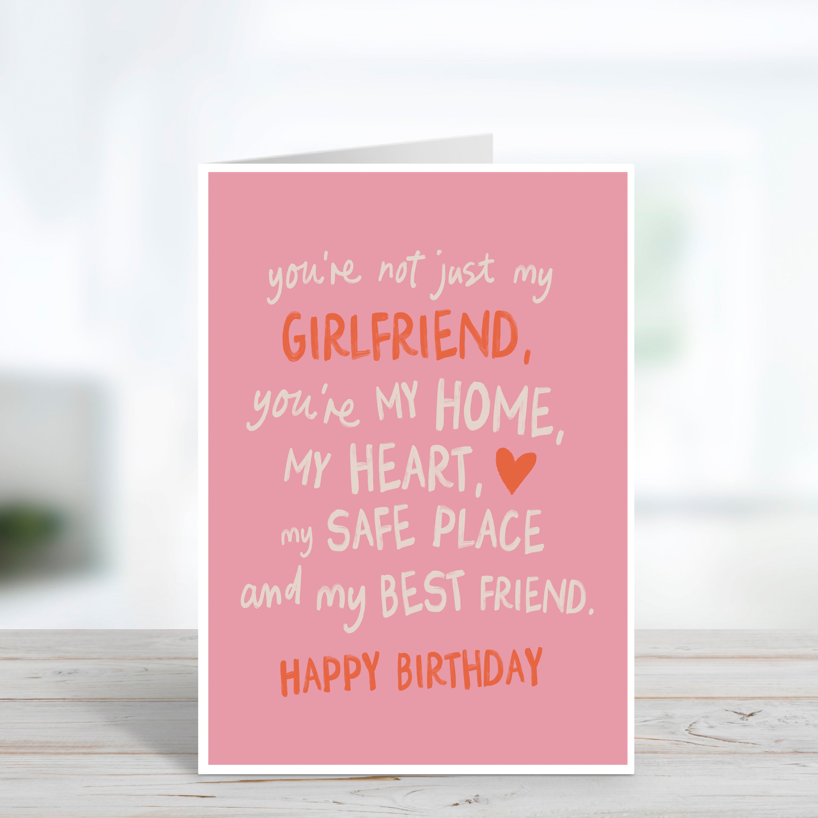 Not Just My Girlfriend Sentimental Birthday Card