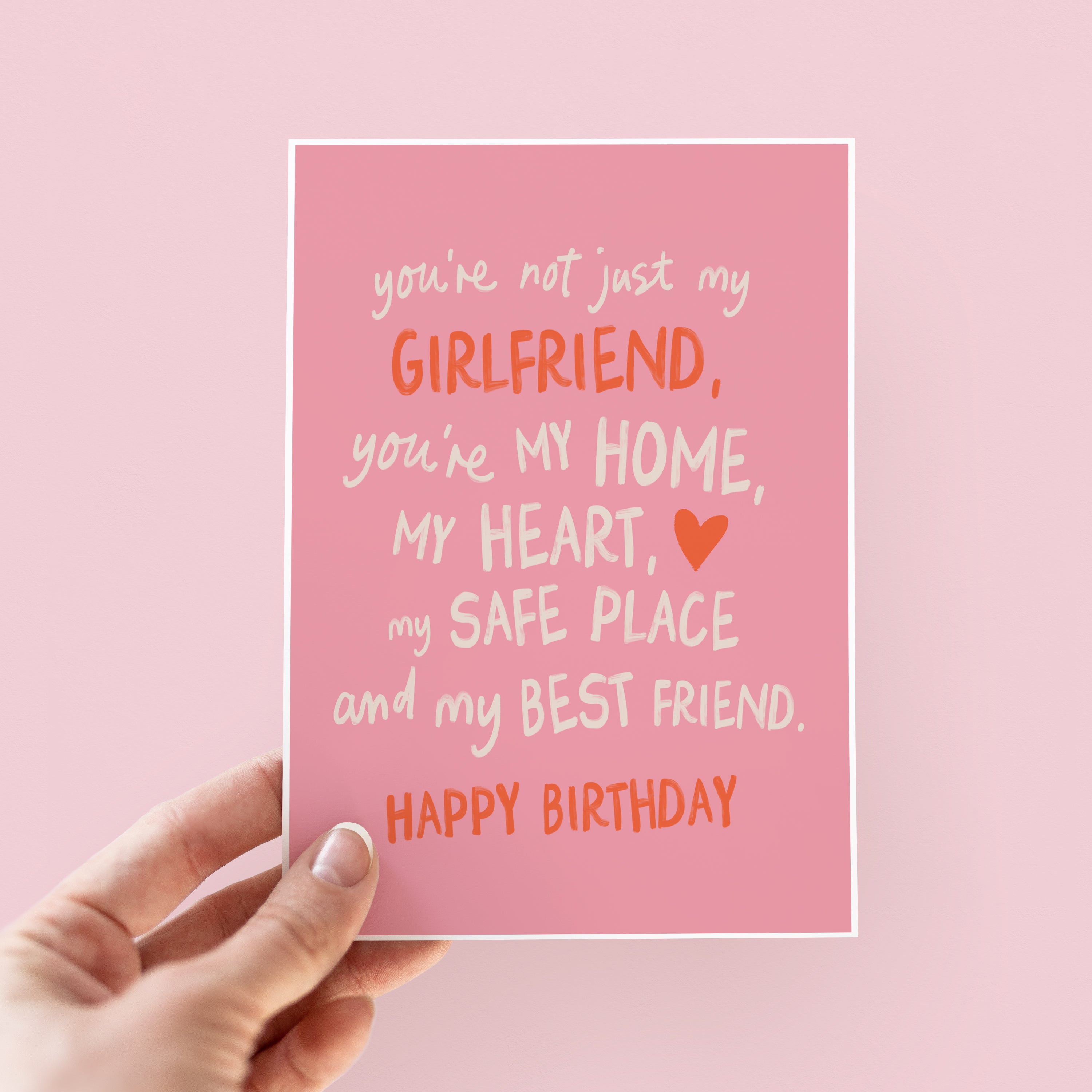 Not Just My Girlfriend Sentimental Birthday Card