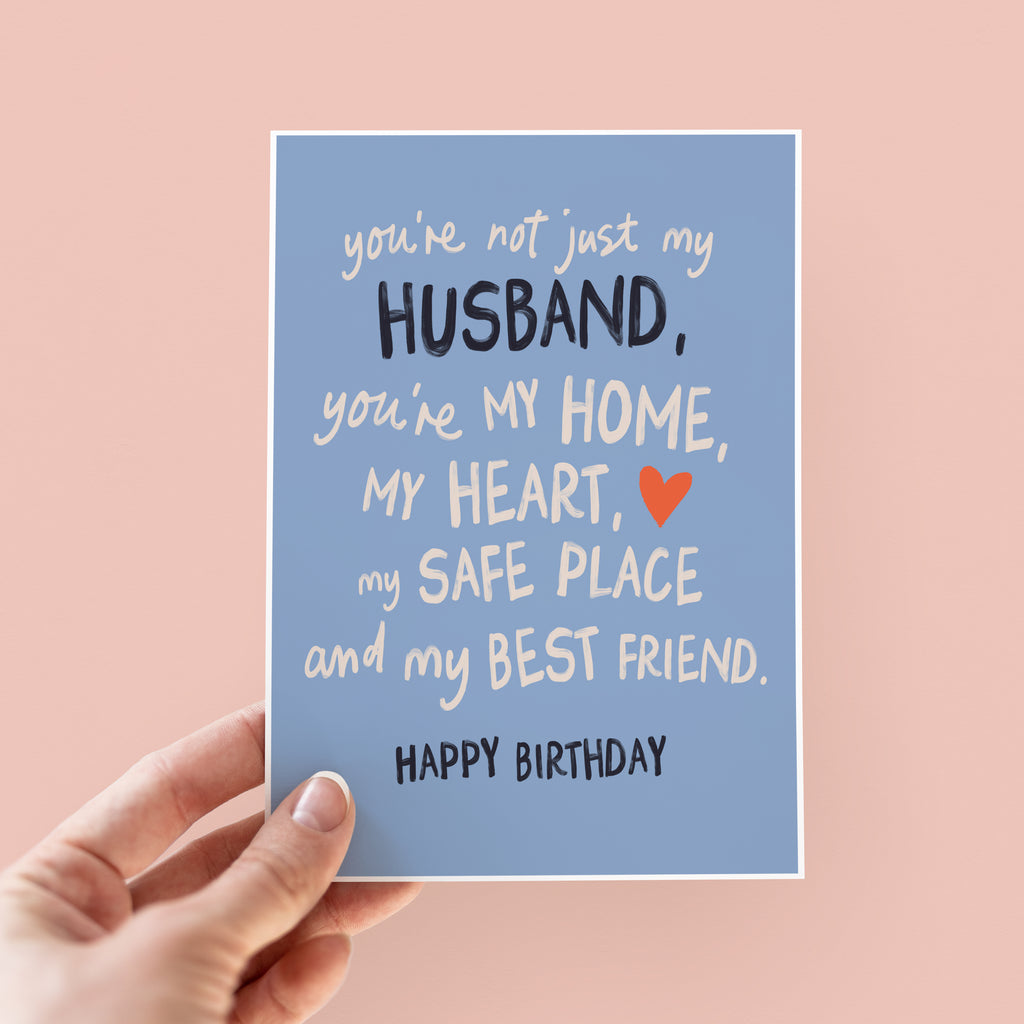 Not Just My Husband Sentimental Birthday Card