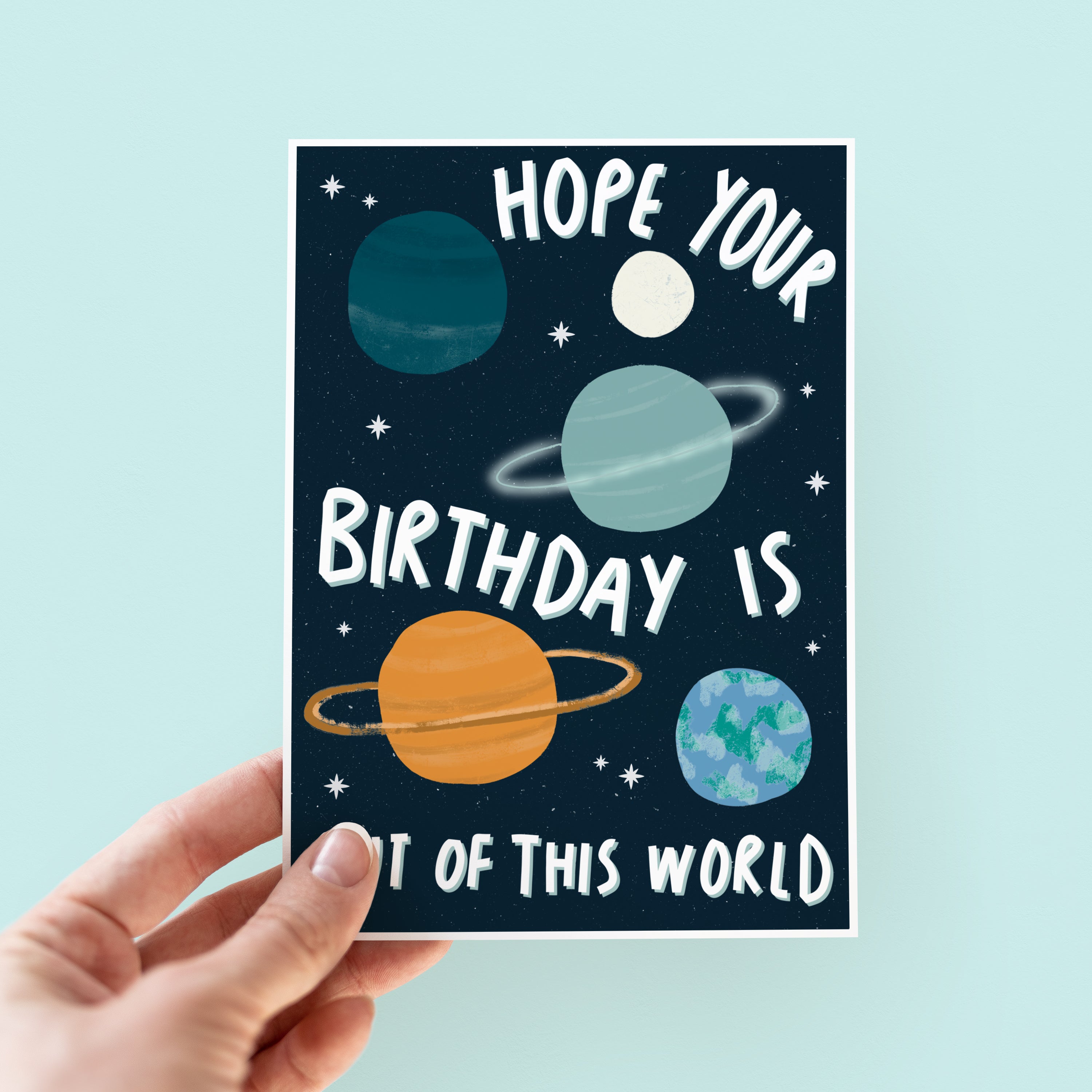 Out Of This World Space Birthday Card