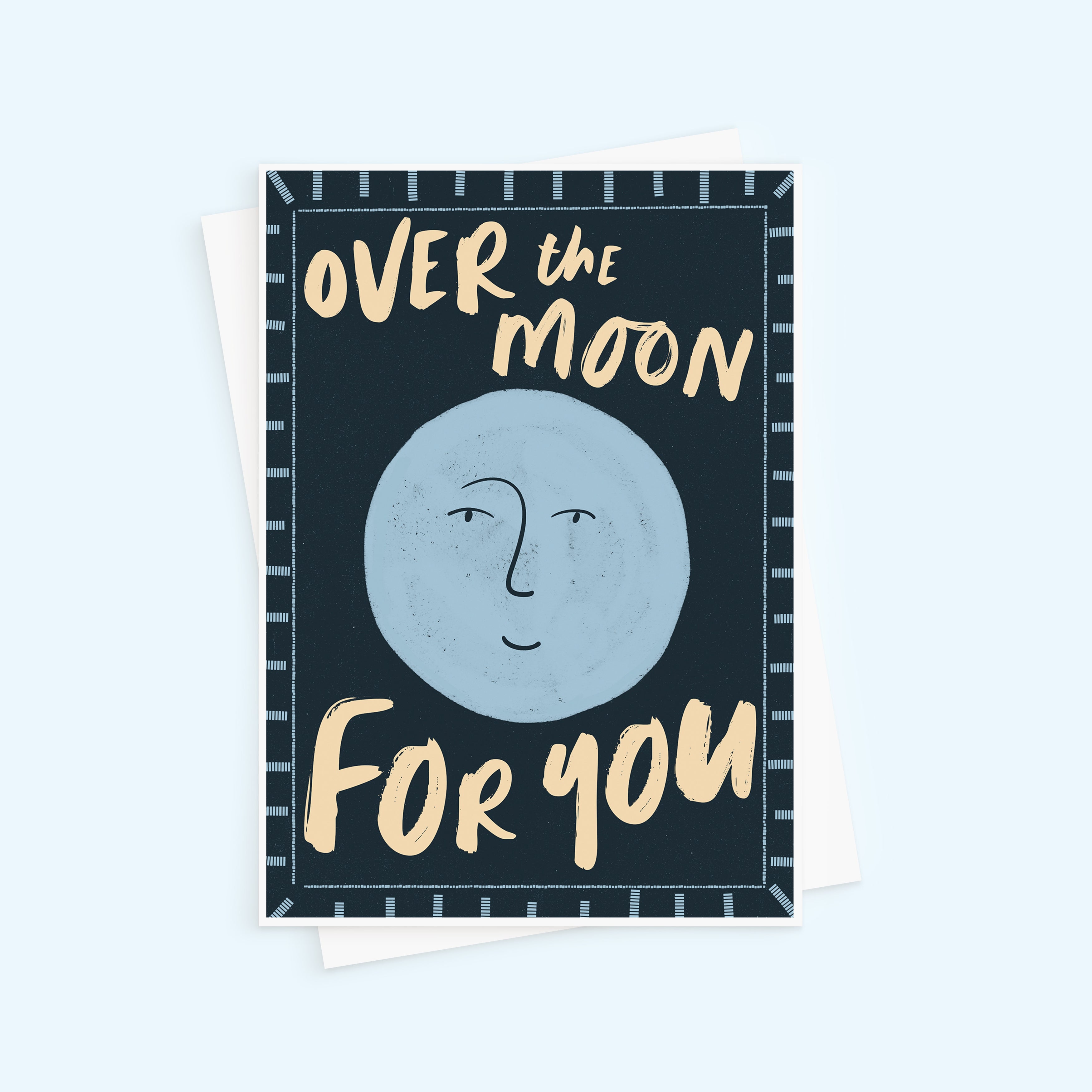 Over The Moon For You Congratulations Card