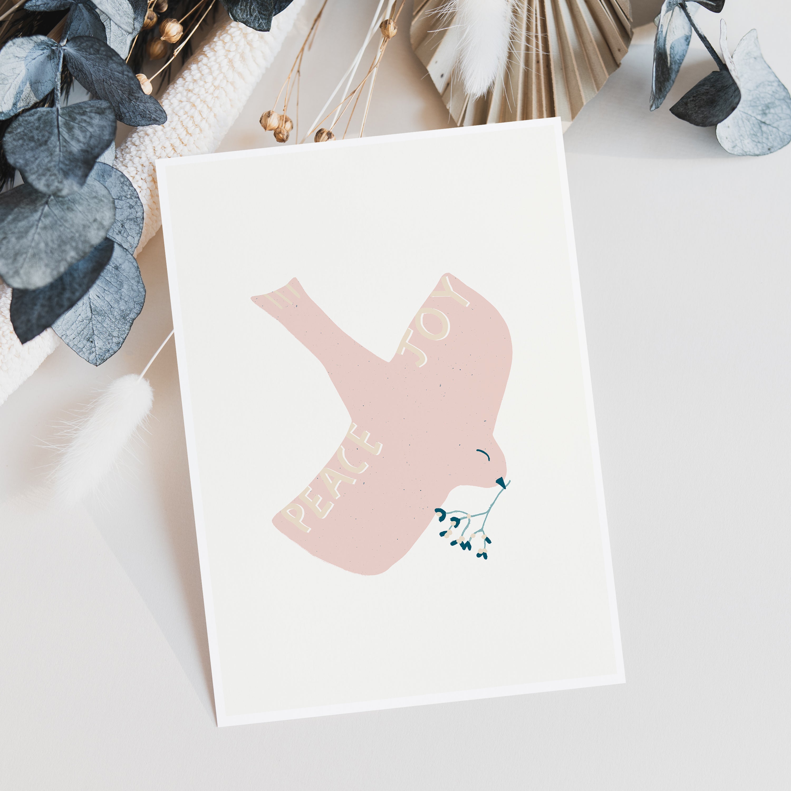 Peace And Joy Christmas Card