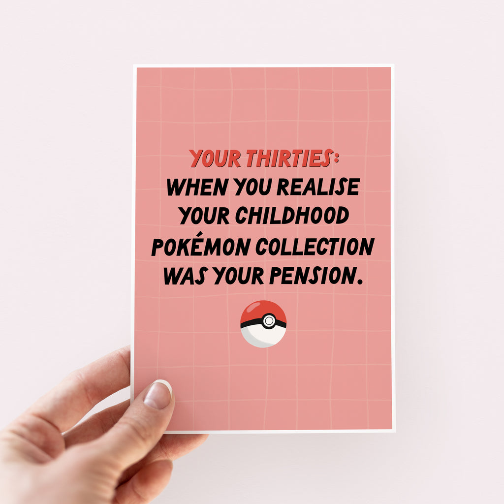 Funny Pokemon Pension Birthday Card