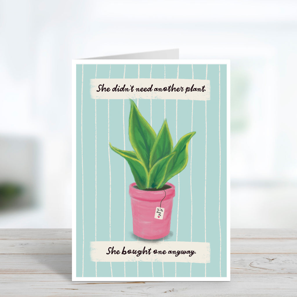 Funny New Plant Birthday Card For Her
