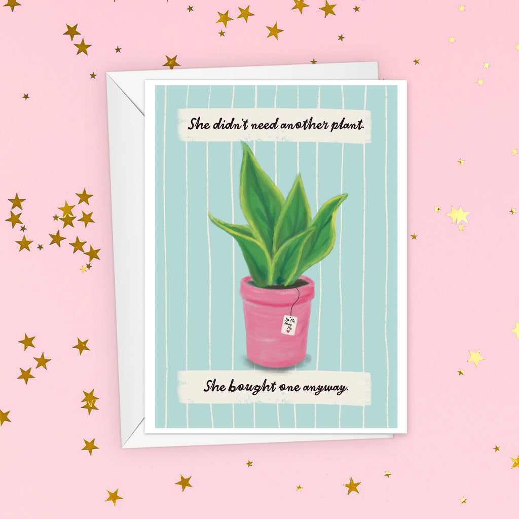 Funny New Plant Birthday Card For Her
