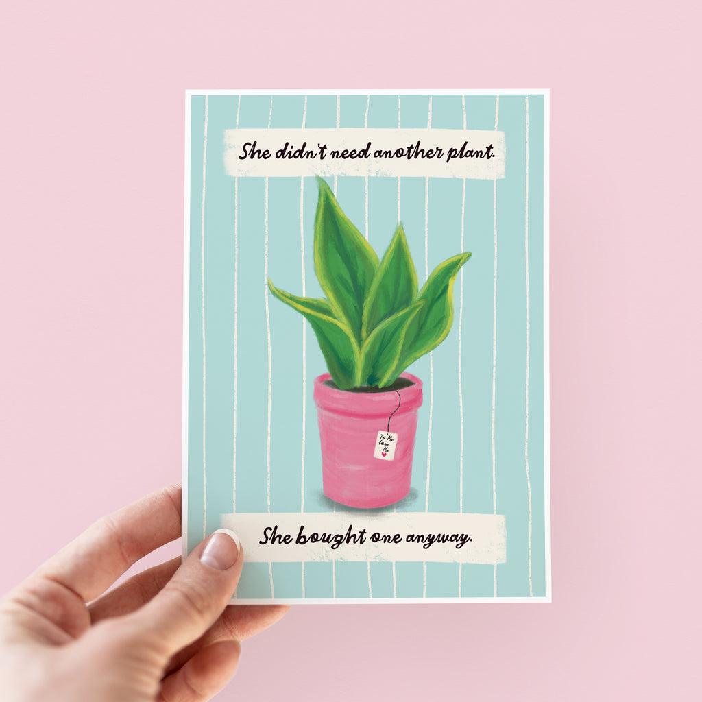 Funny New Plant Birthday Card For Her