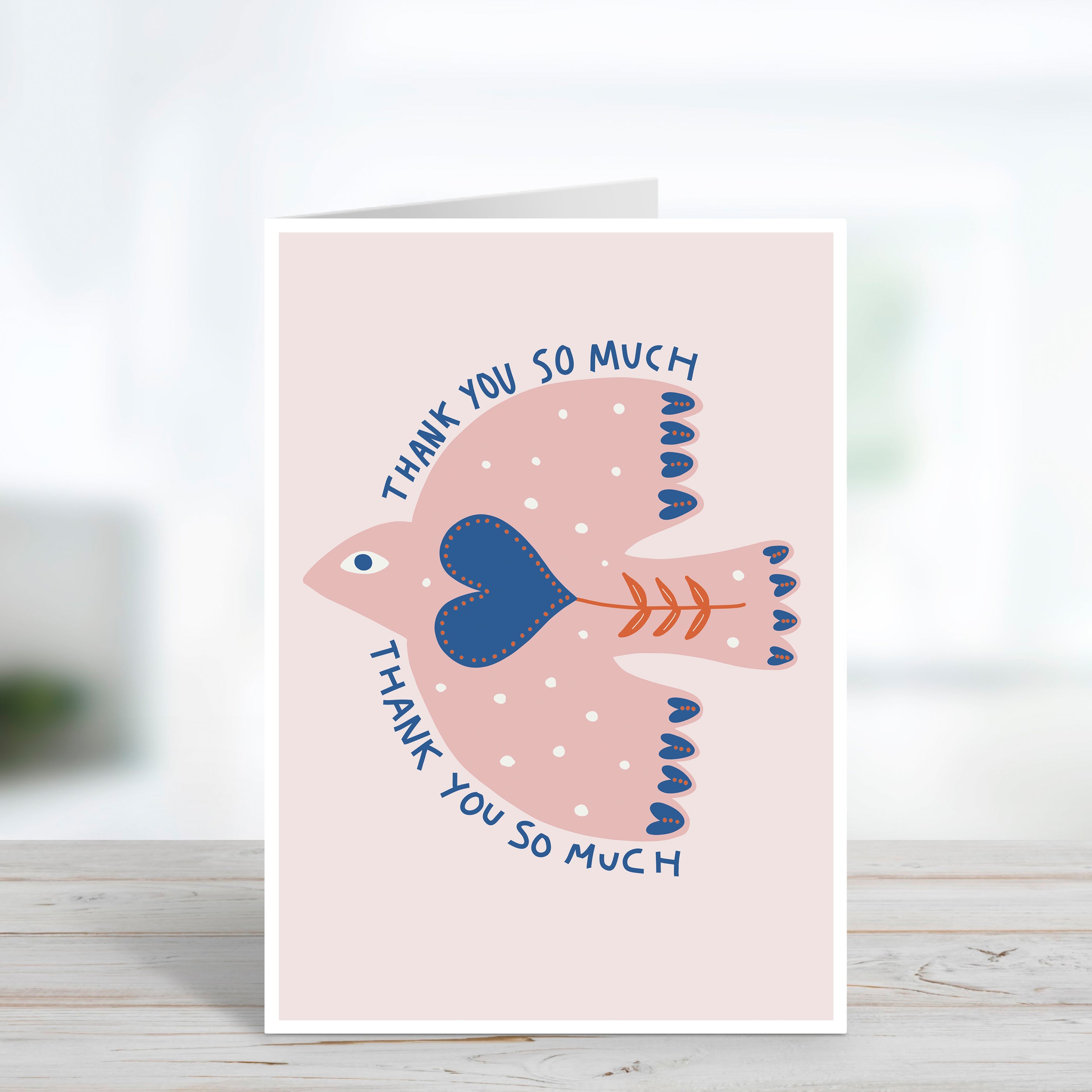 Scandi Bird Thank You Card