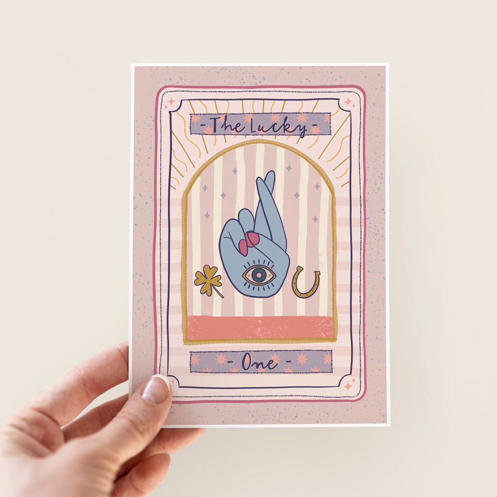 The Lucky One Tarot Style Good Luck Card
