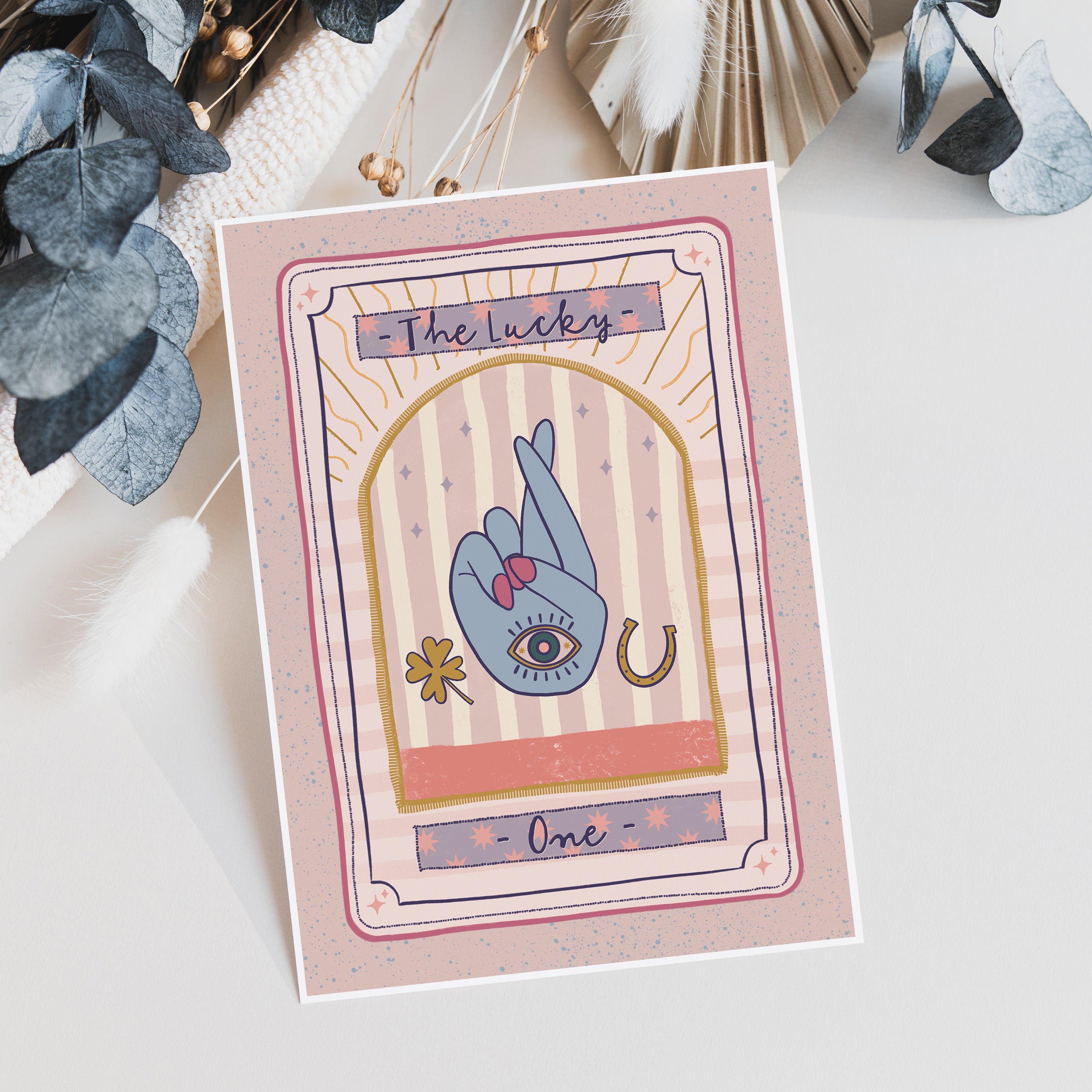 The Lucky One Tarot Style Good Luck Card