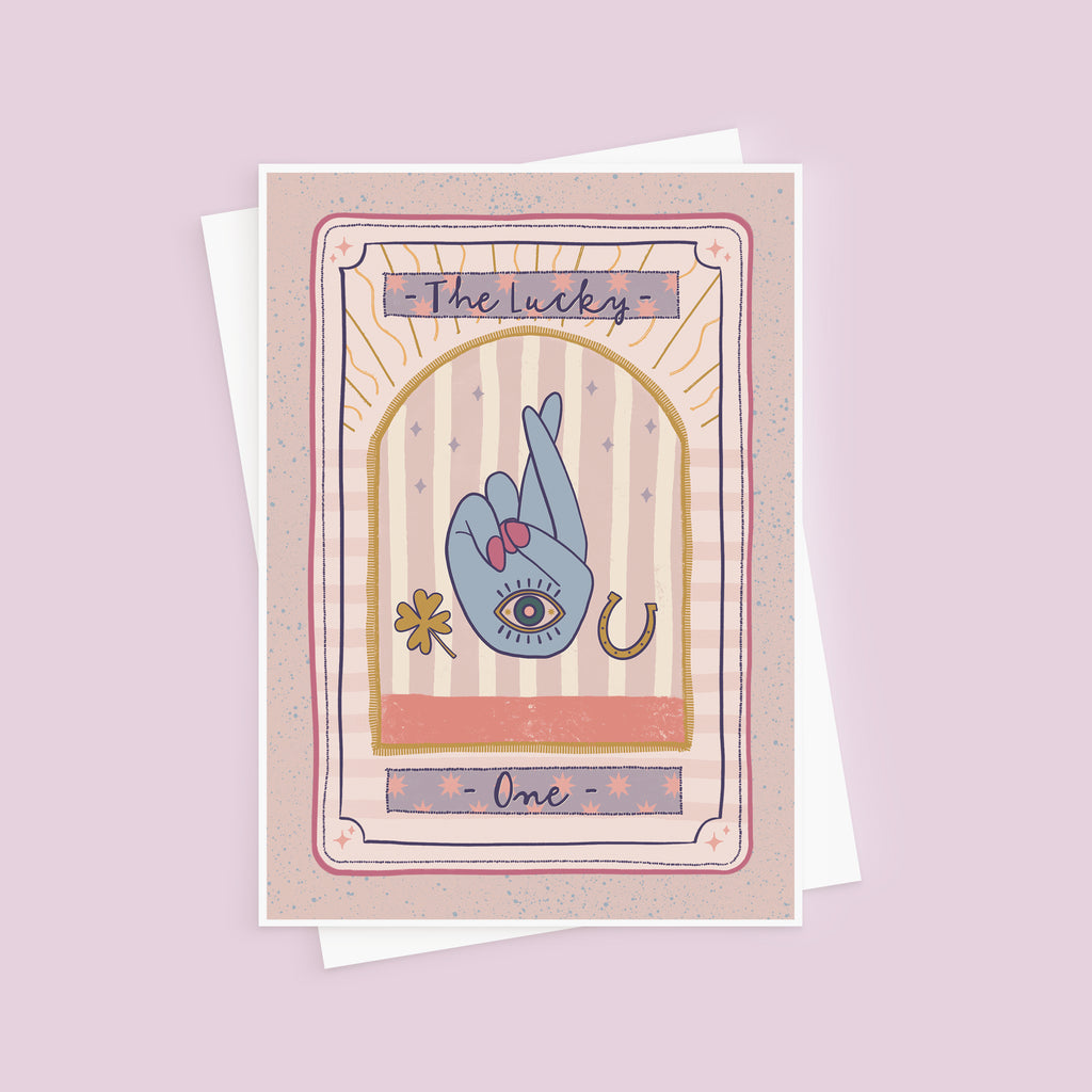 The Lucky One Tarot Style Good Luck Card