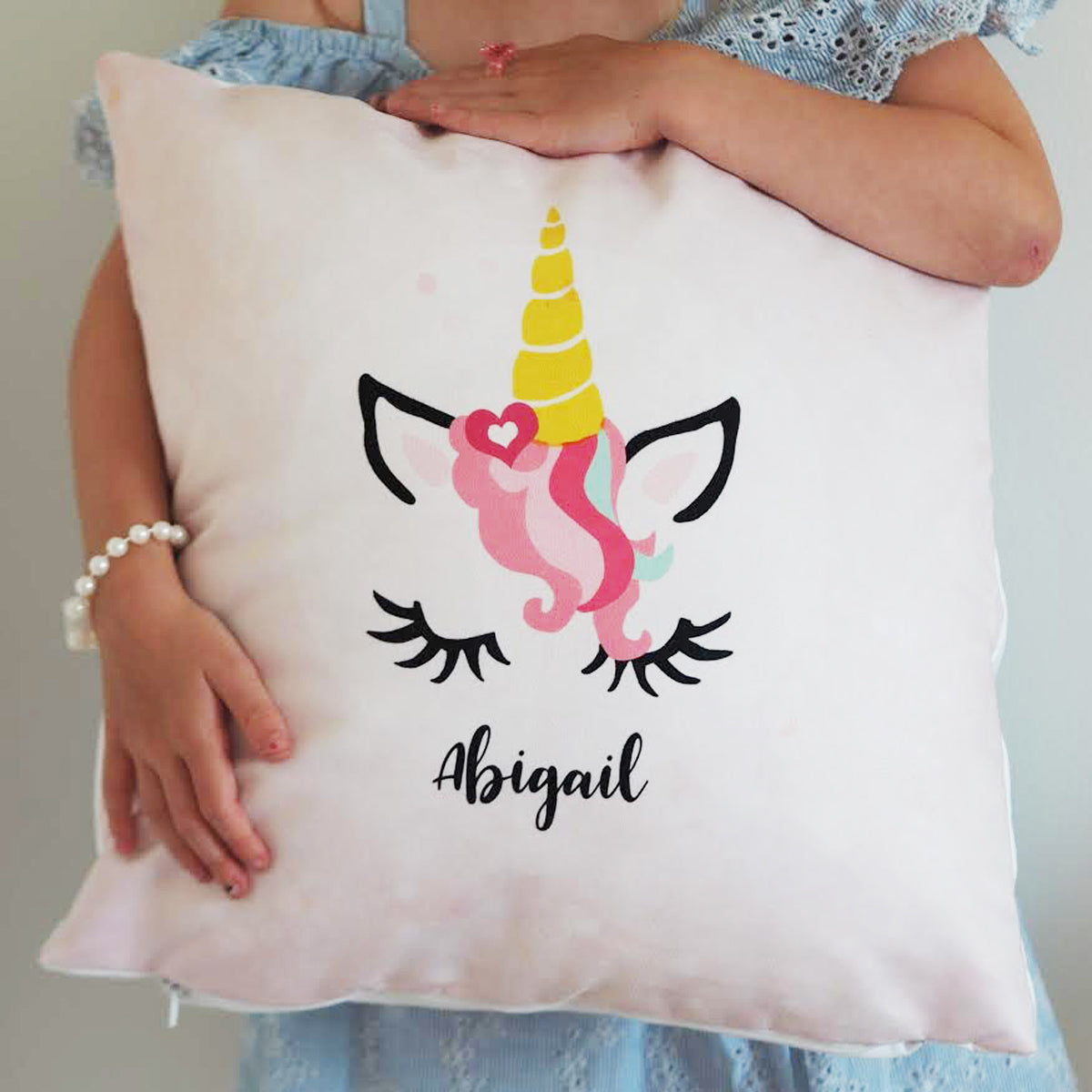 Personalised Unicorn Cushion Gift For Girls