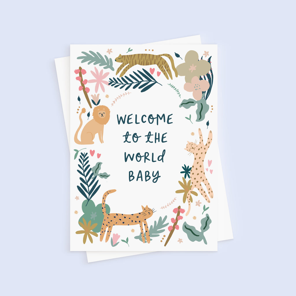 Welcome To The World Personalised New Baby Card