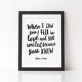 Personalised Romantic Quote Print