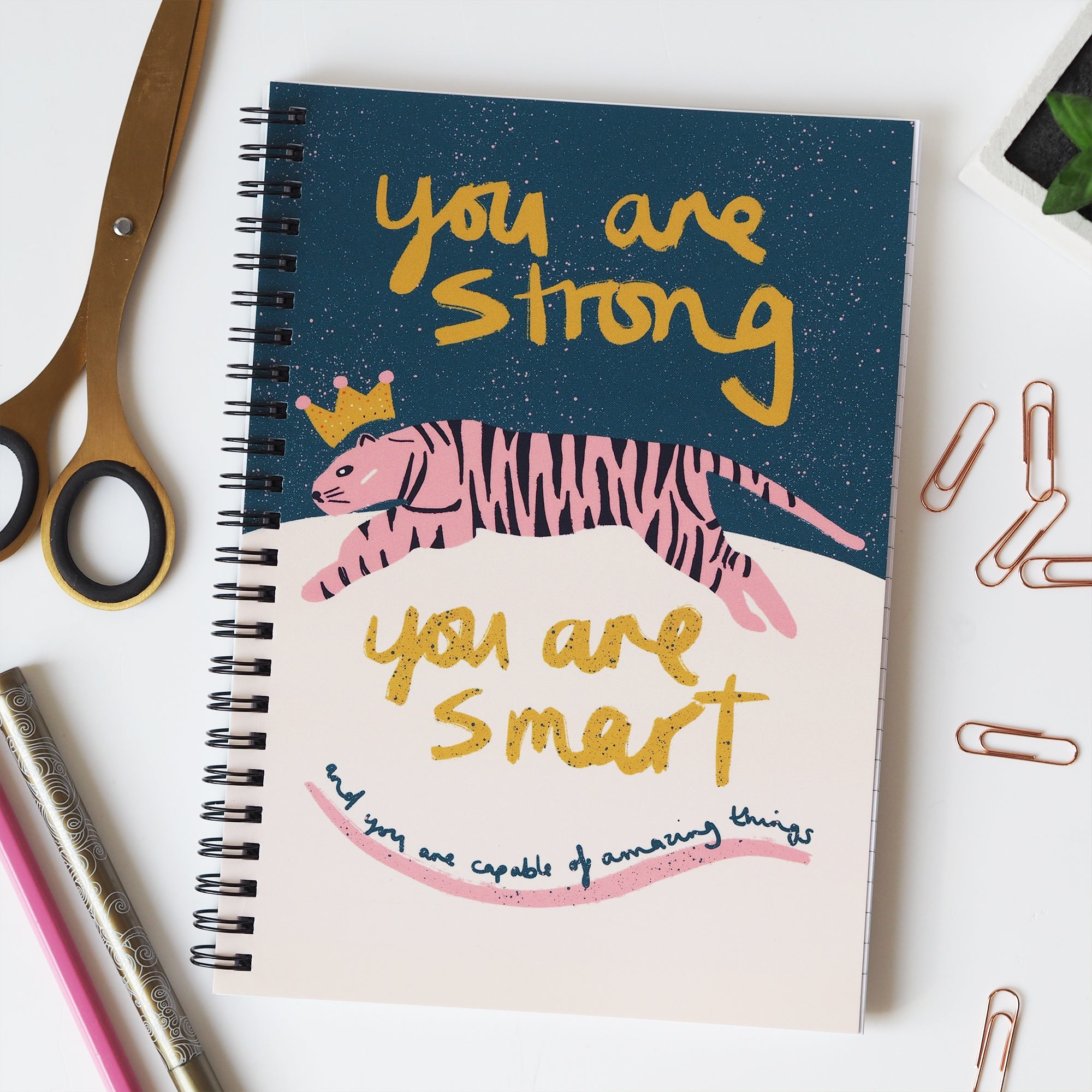 You Are Strong Tiger Spiral Notebook