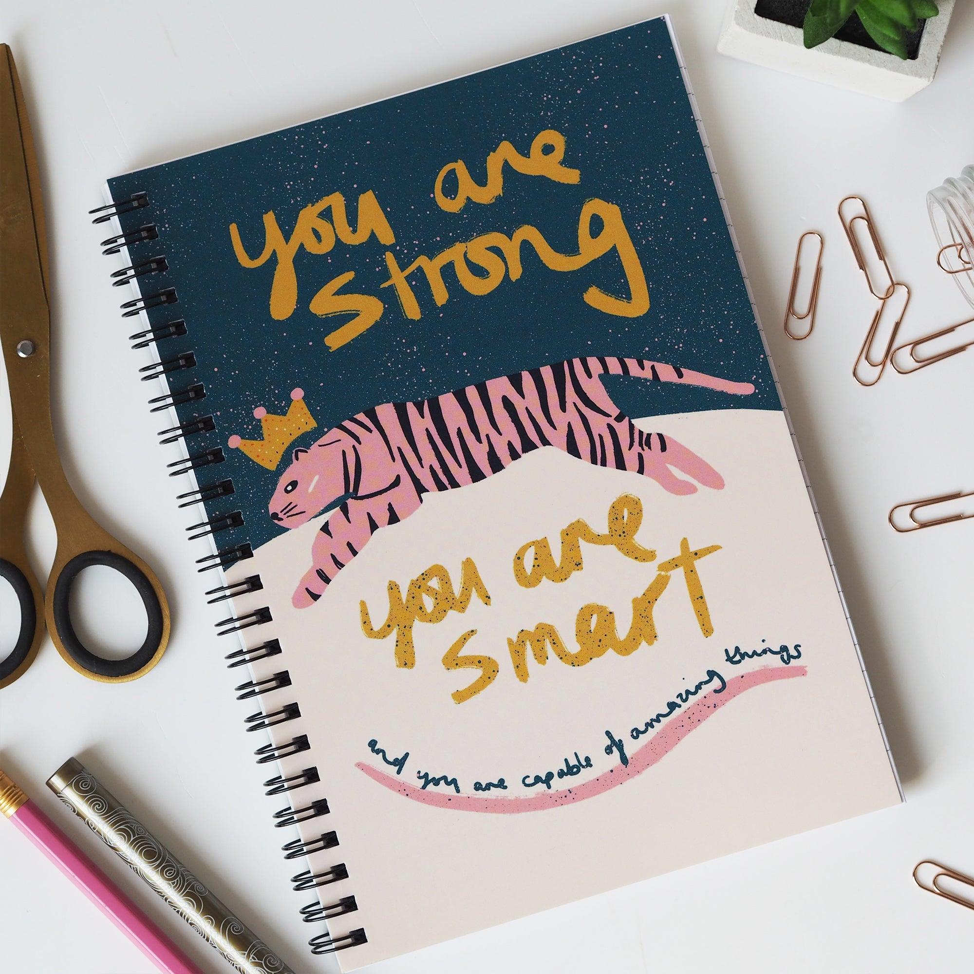 You Are Strong Tiger Spiral Notebook