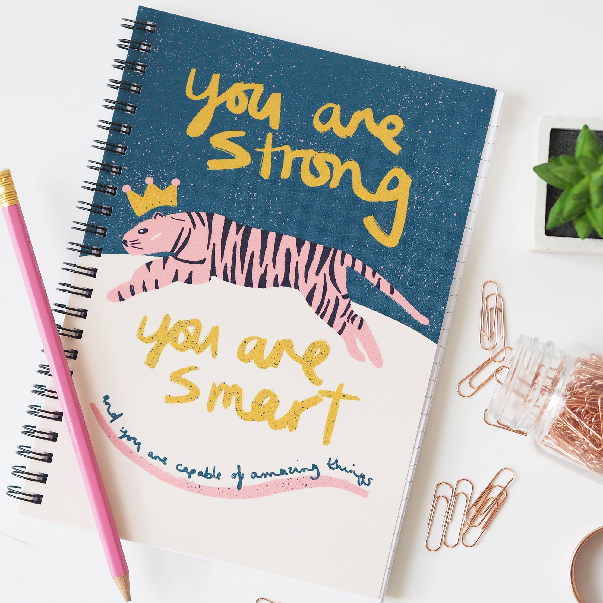 You Are Strong Tiger Spiral Notebook