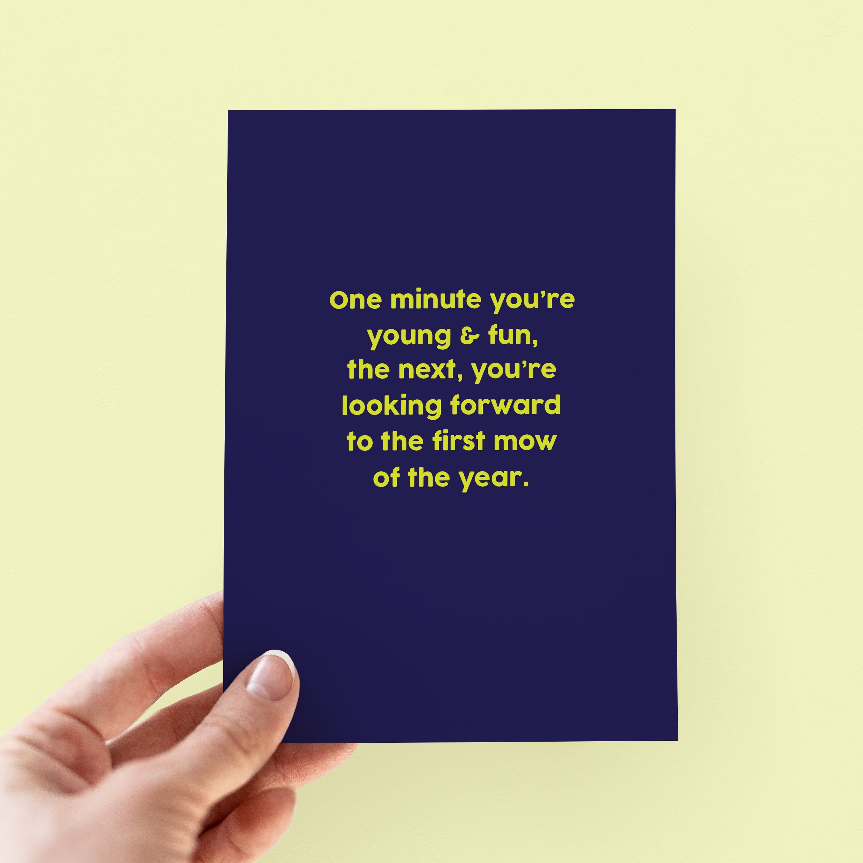 Young & Fun First Mow Funny Birthday Card