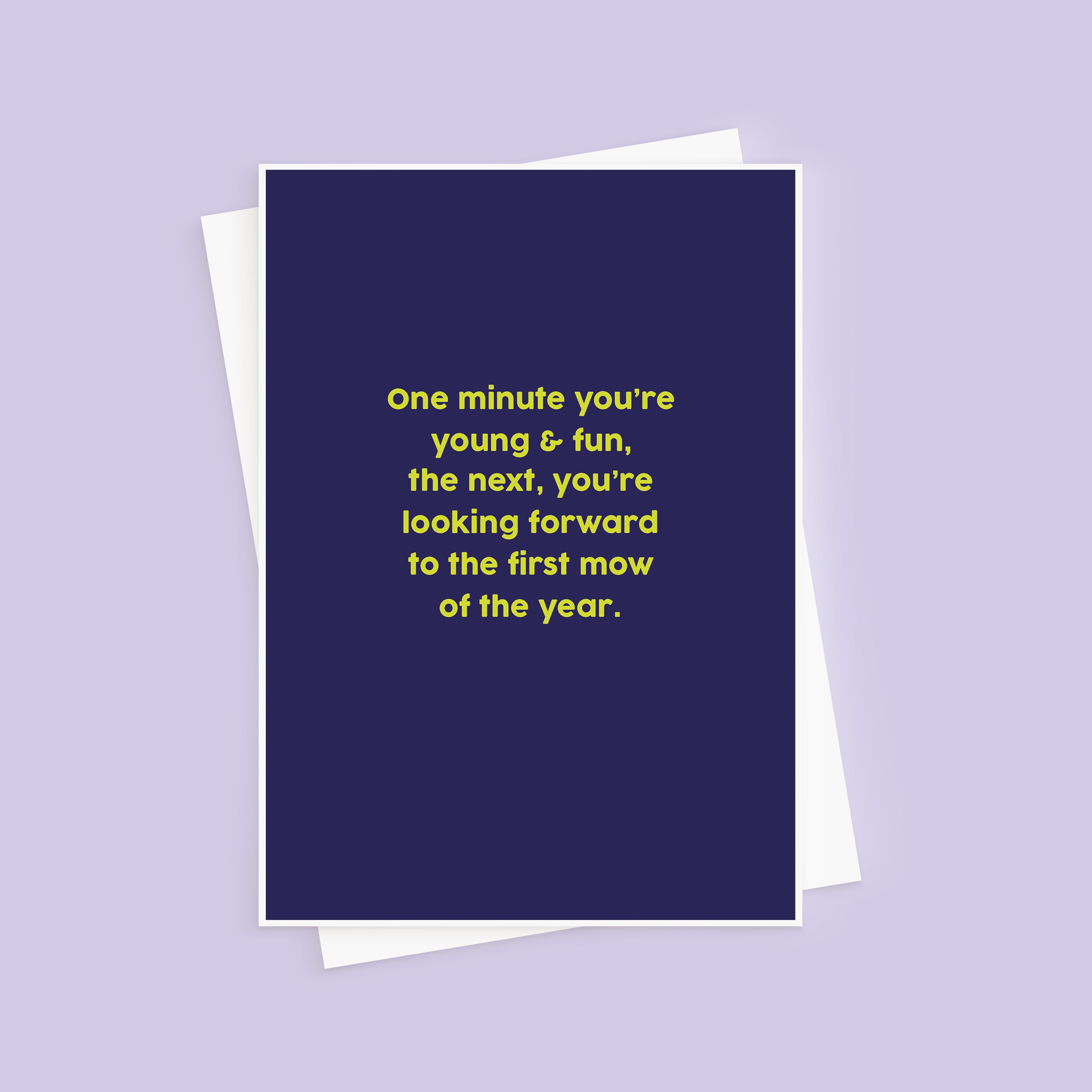 Young & Fun First Mow Funny Birthday Card