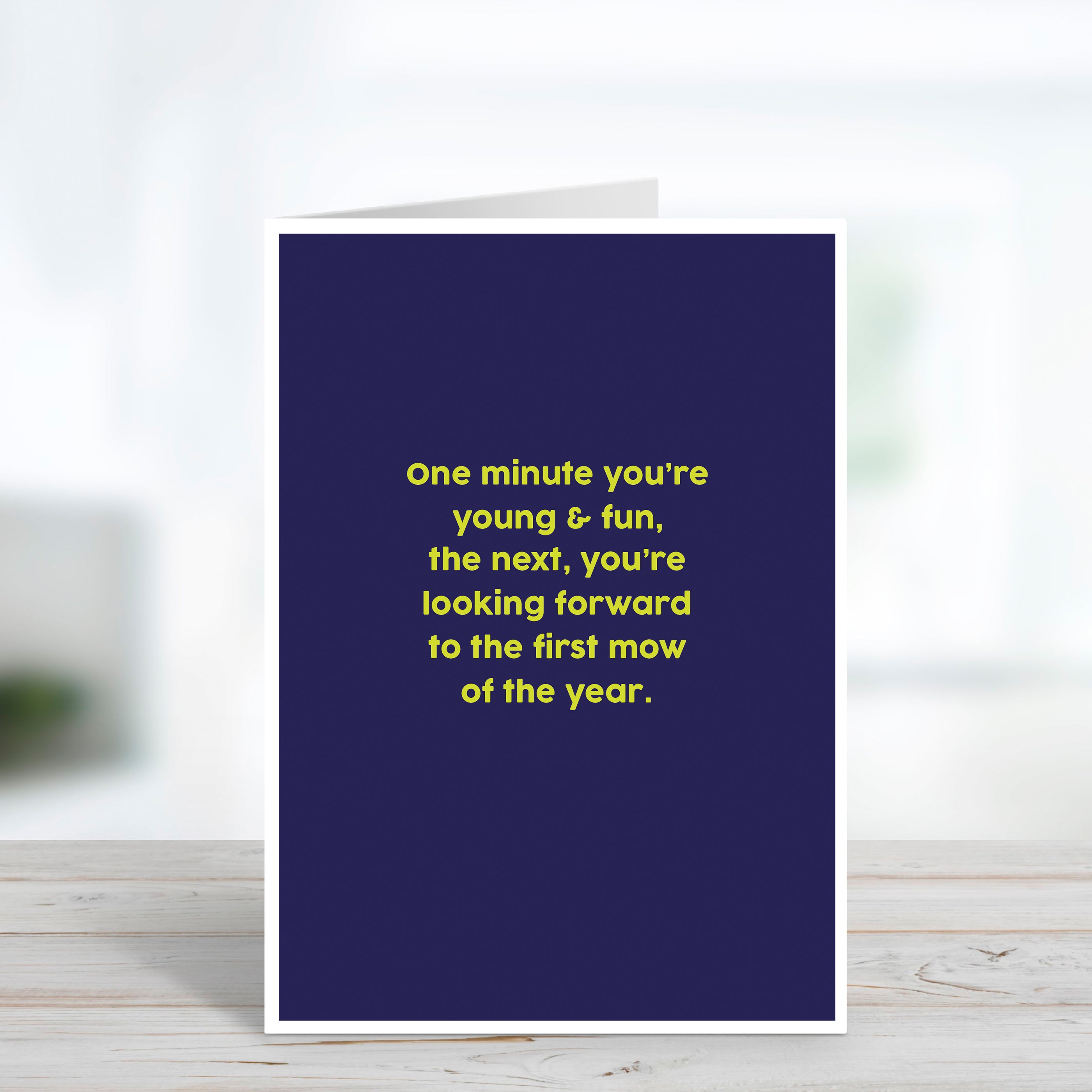 Young & Fun First Mow Funny Birthday Card