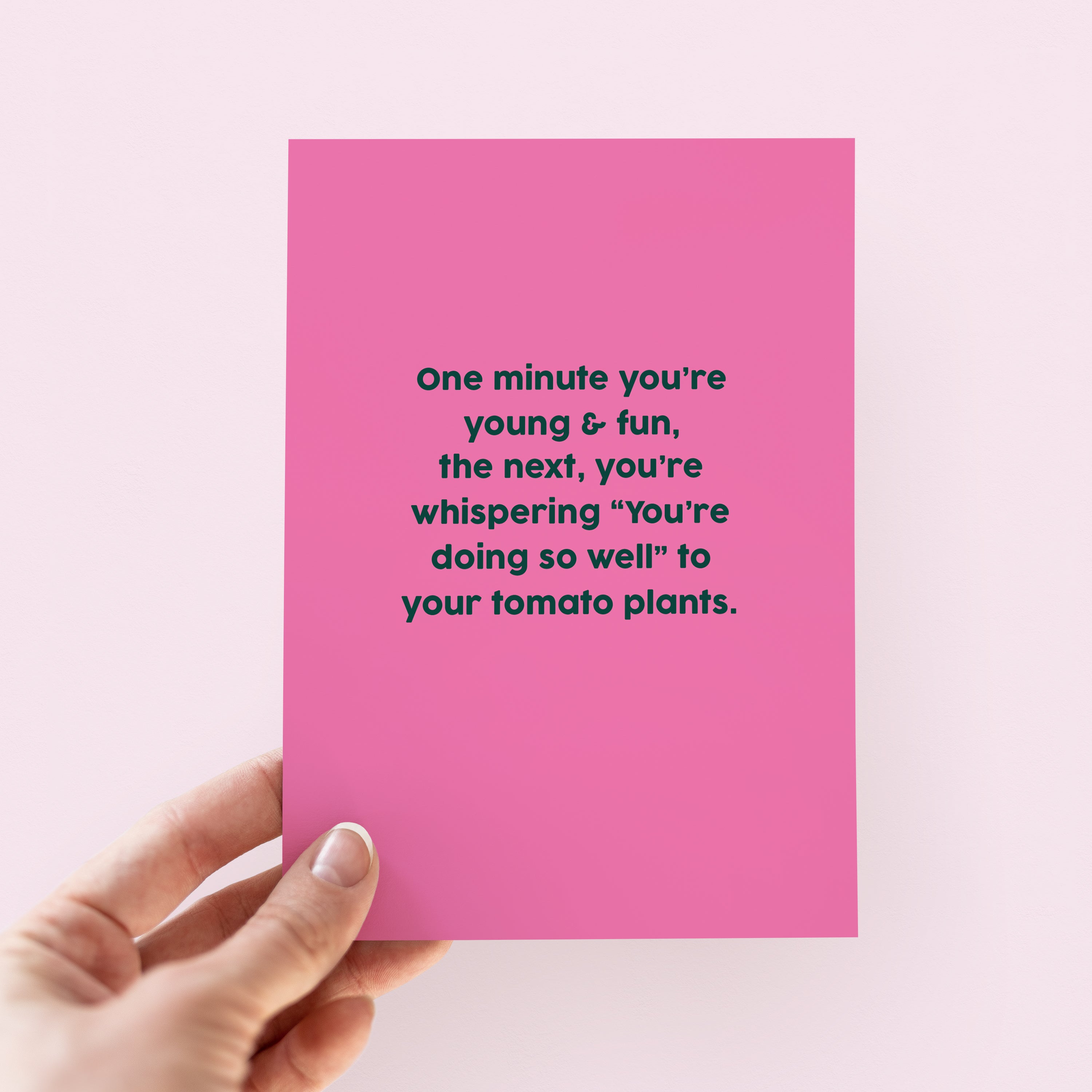 Young & Fun Tomato Plants Funny Birthday Card