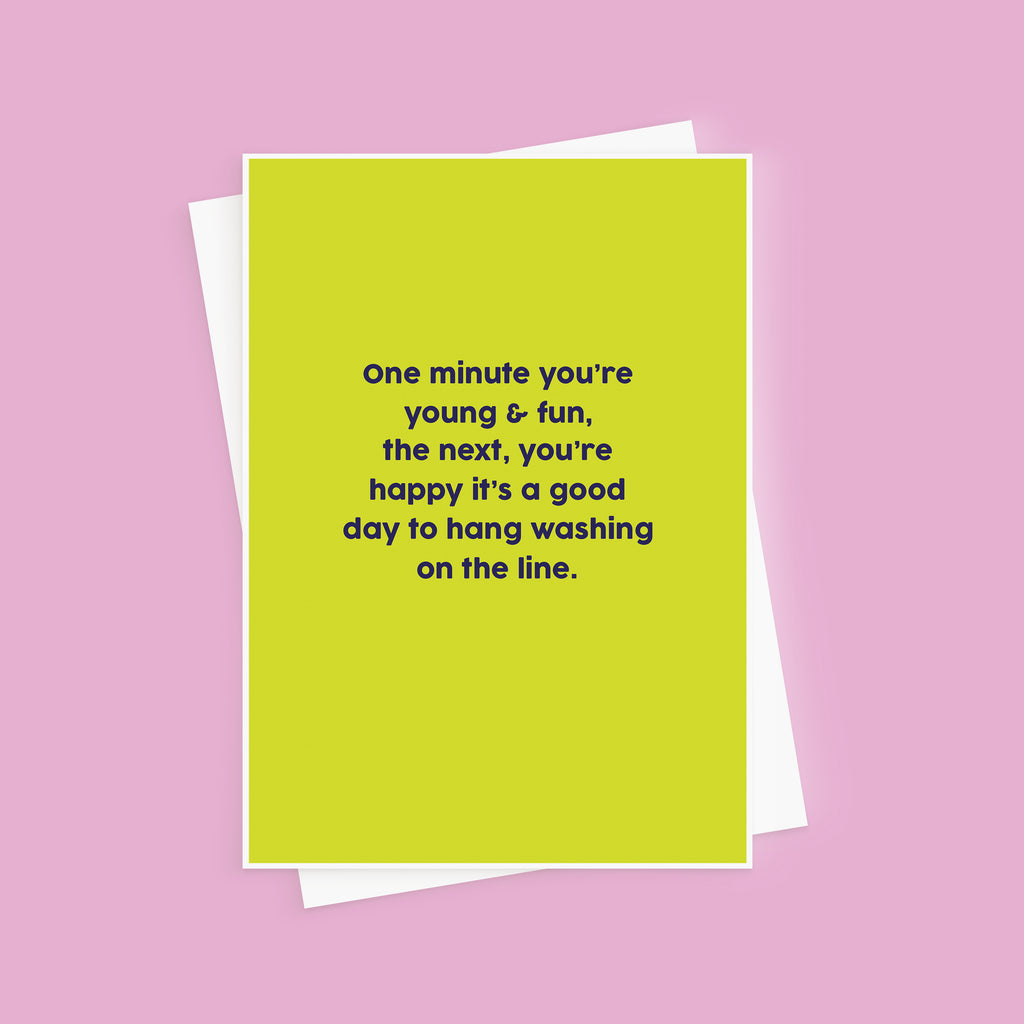 Young & Fun Washing Line Funny Birthday Card