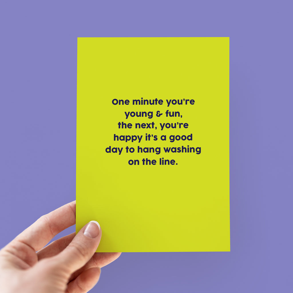Young & Fun Washing Line Funny Birthday Card