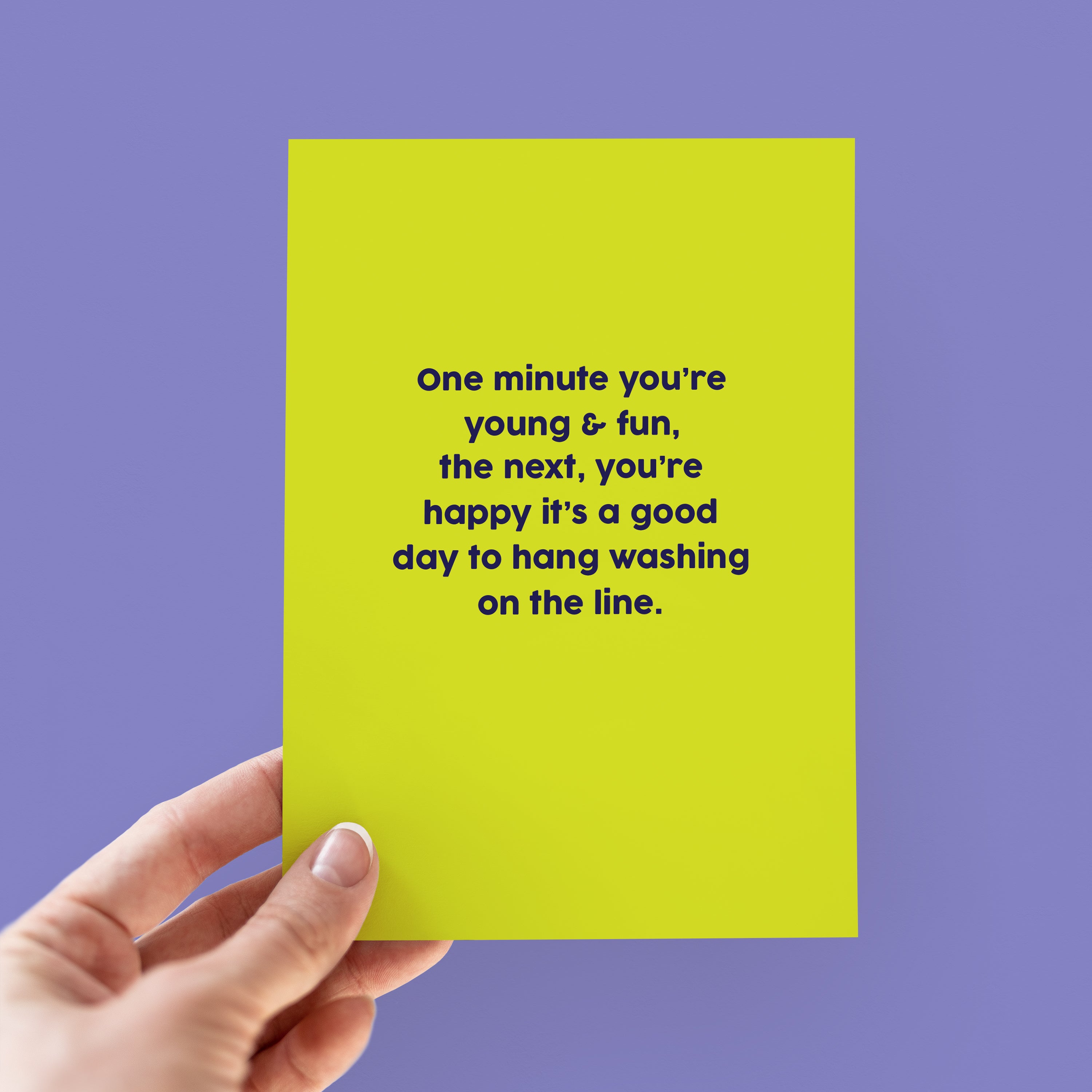 Young & Fun Washing Line Funny Birthday Card