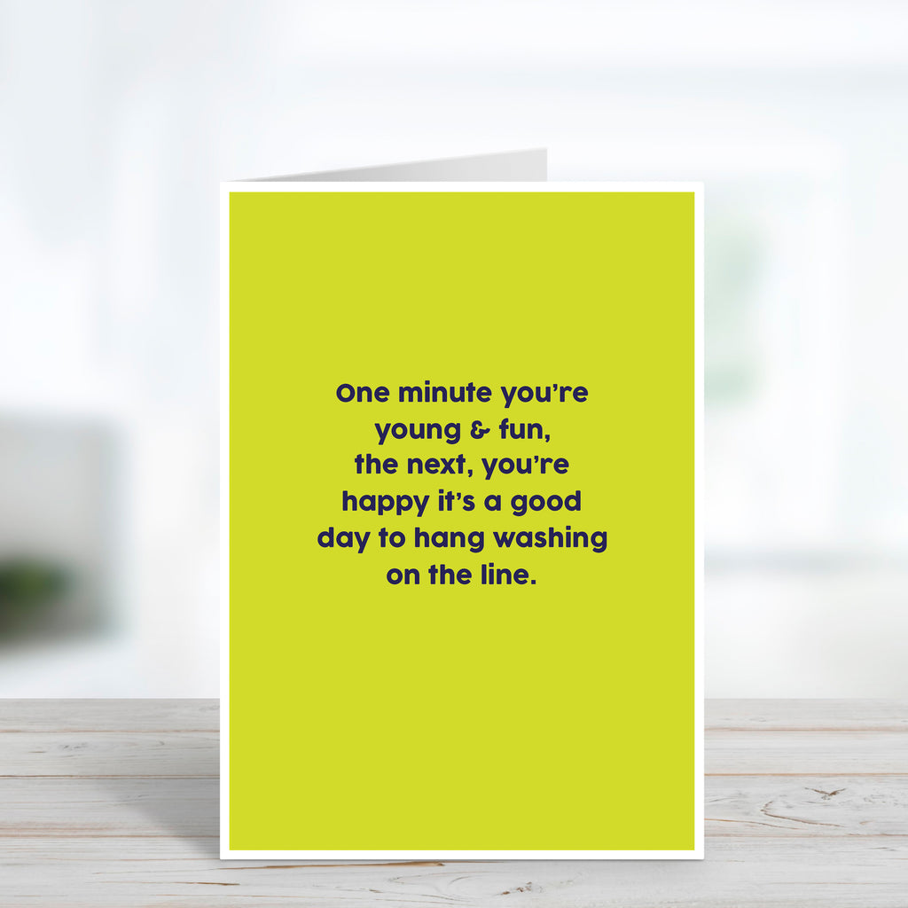 Young & Fun Washing Line Funny Birthday Card