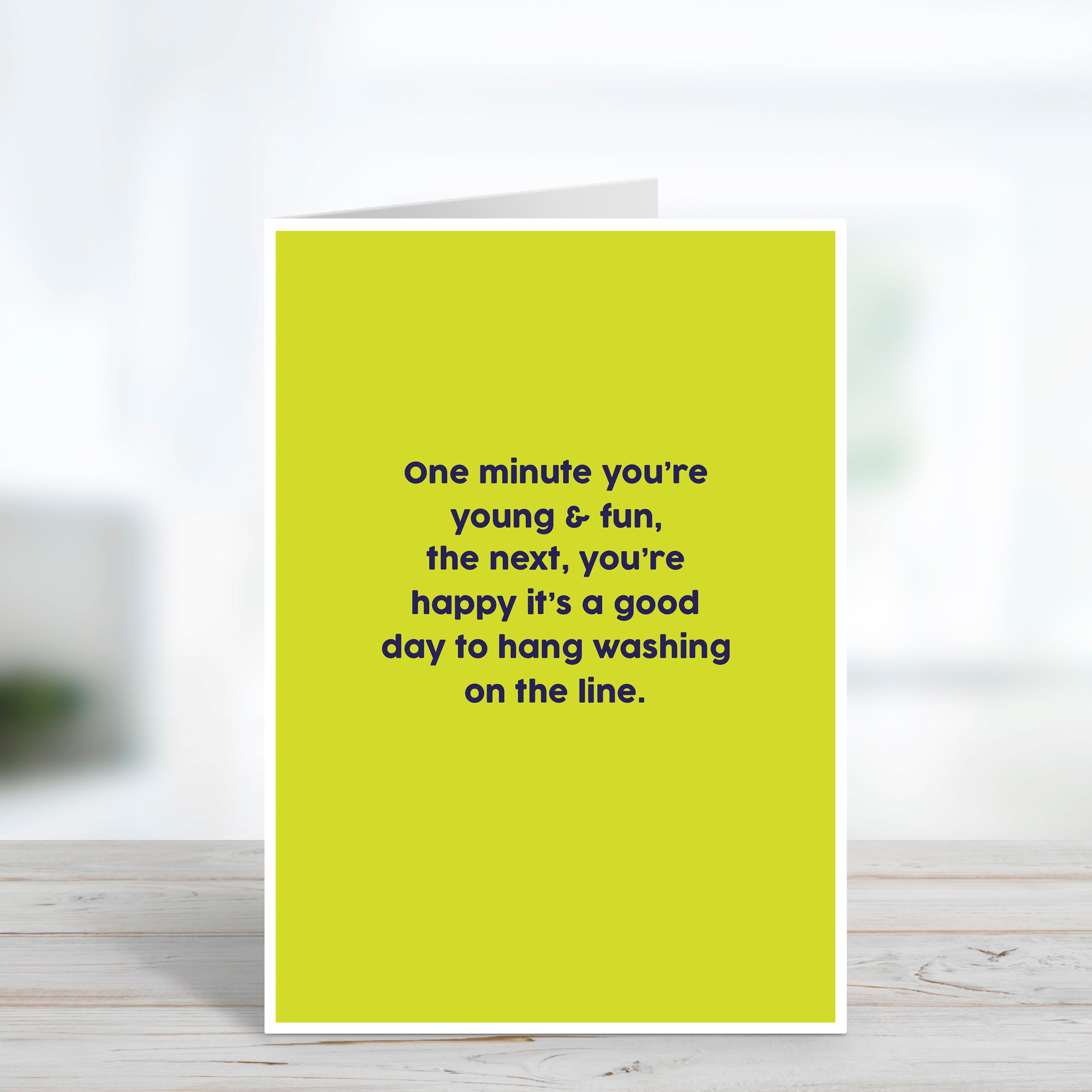Young & Fun Washing Line Funny Birthday Card